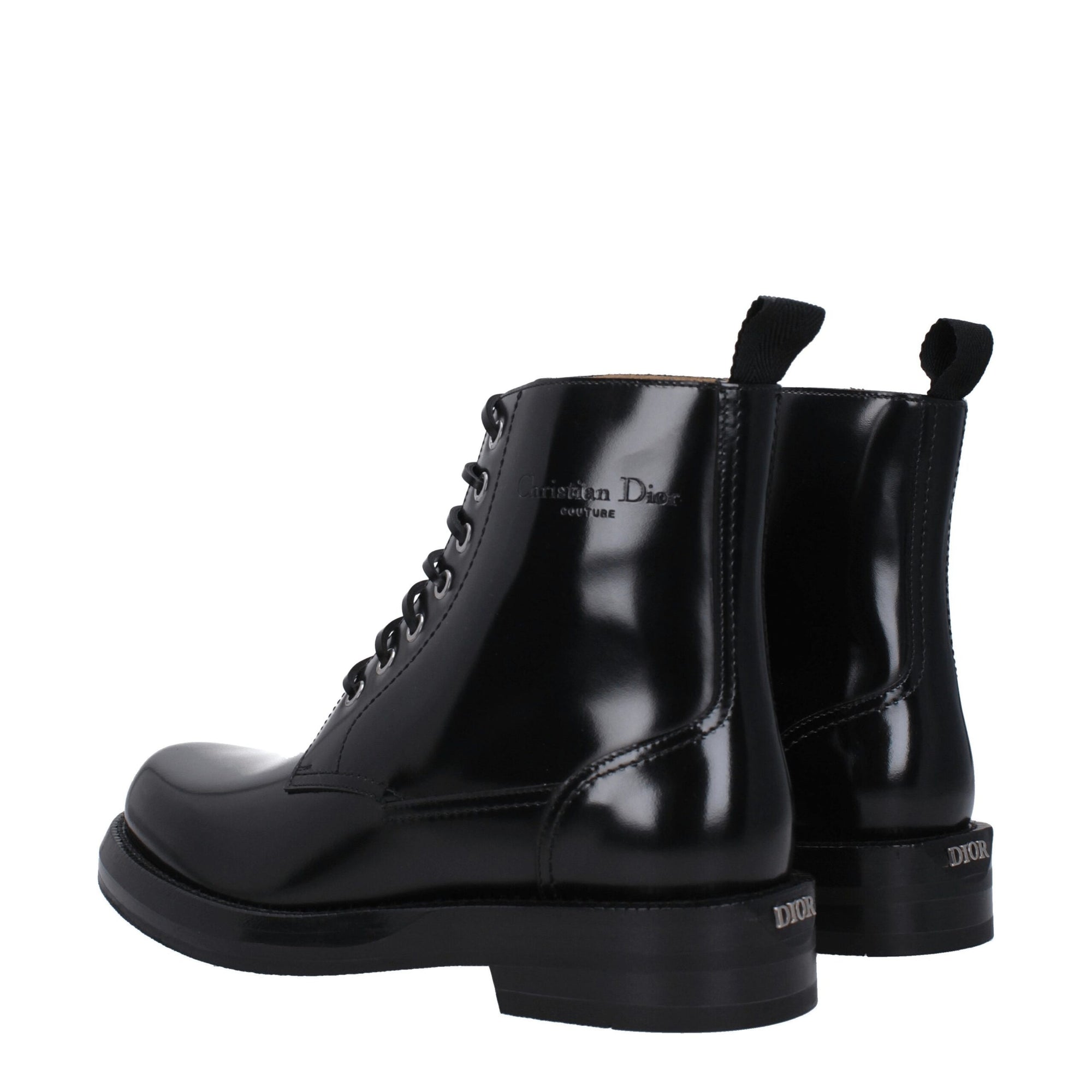 Christian Dior Black Leather Ankle Boots