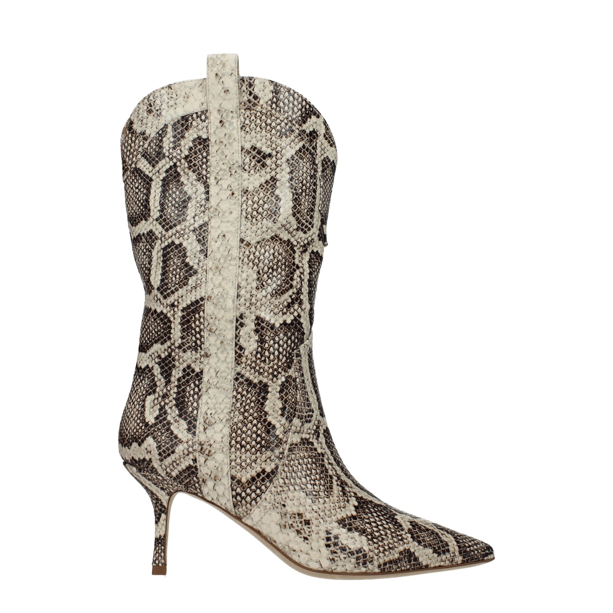 Paris Texas Beige Leather Ankle Boots