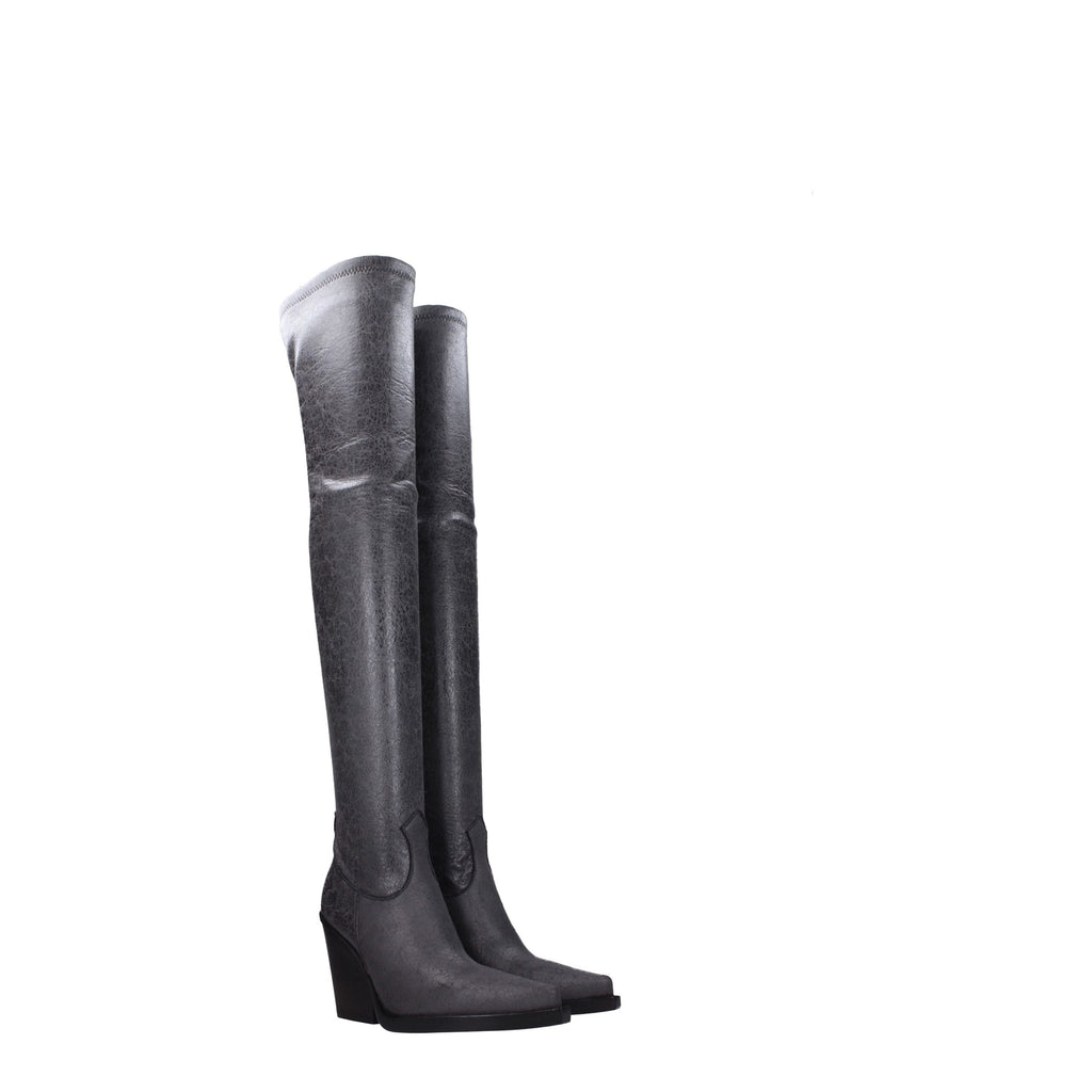 Paris Texas Black Leather Over The Knee