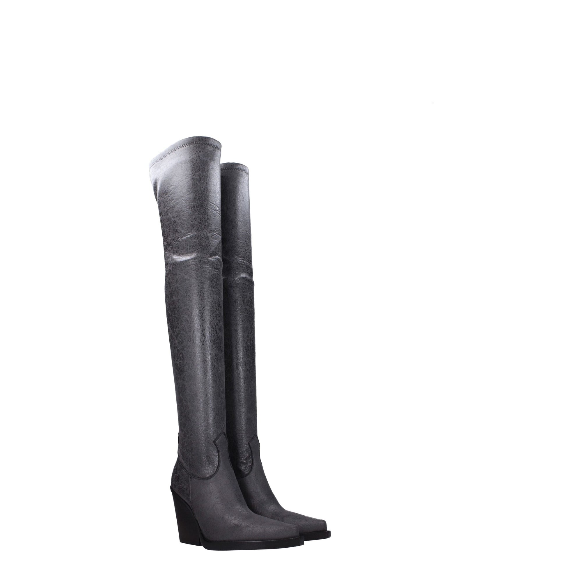 Paris Texas Black Leather Over The Knee