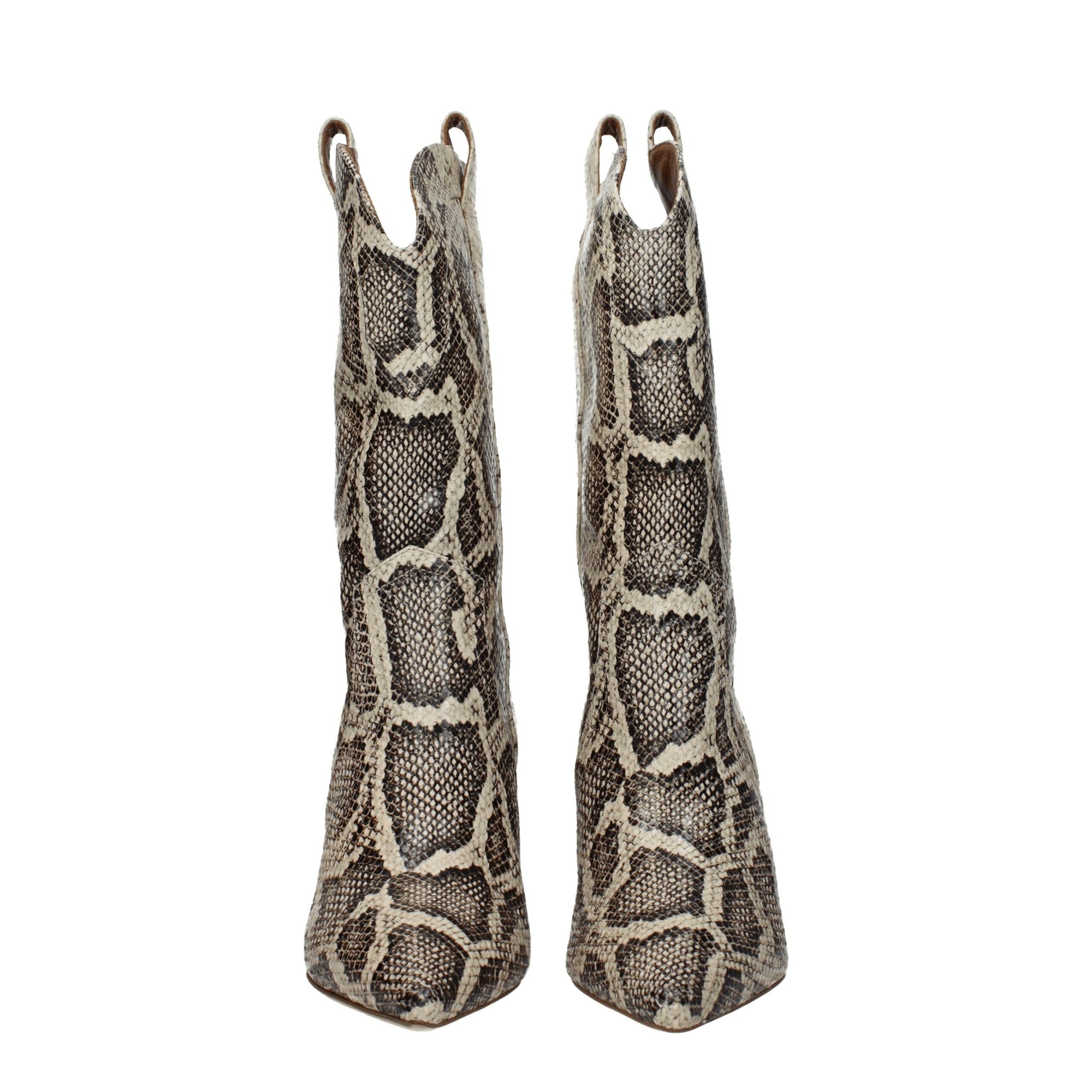 Paris Texas Beige Leather Ankle Boots