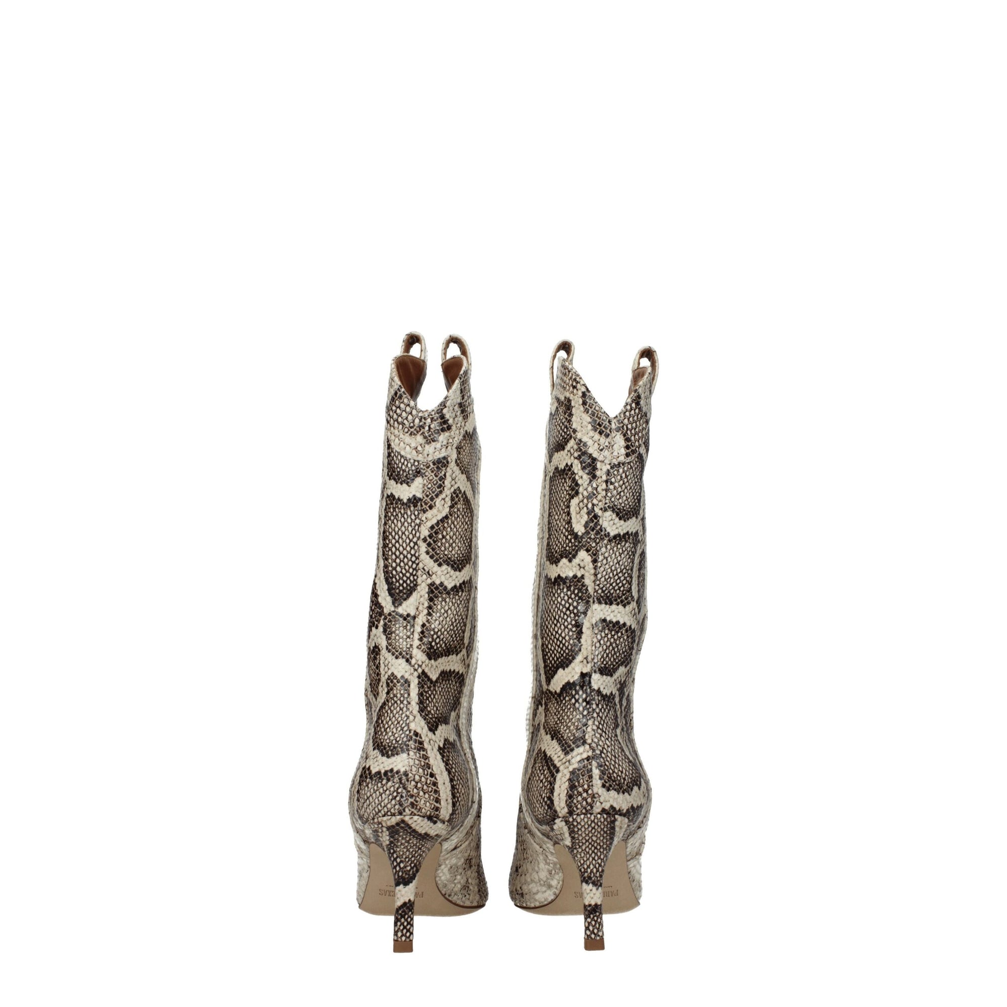 Paris Texas Beige Leather Ankle Boots