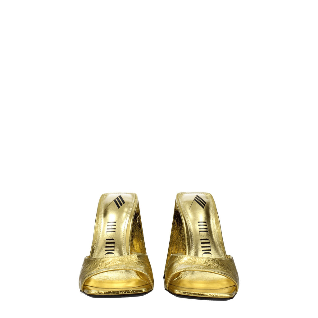 The Attico Gold Leather Platforms