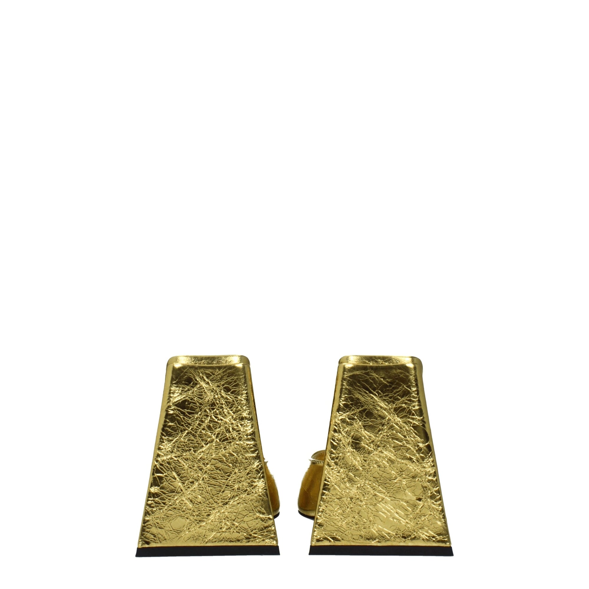 The Attico Gold Leather Platforms