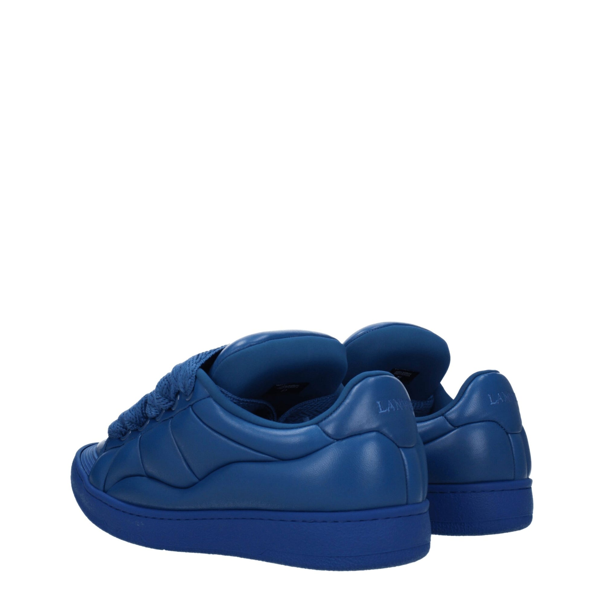 Lanvin Blue Leather Low Tops