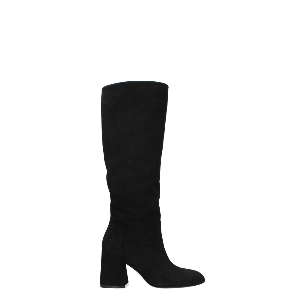 Stuart Weitzman Black Leather High Heel Boots