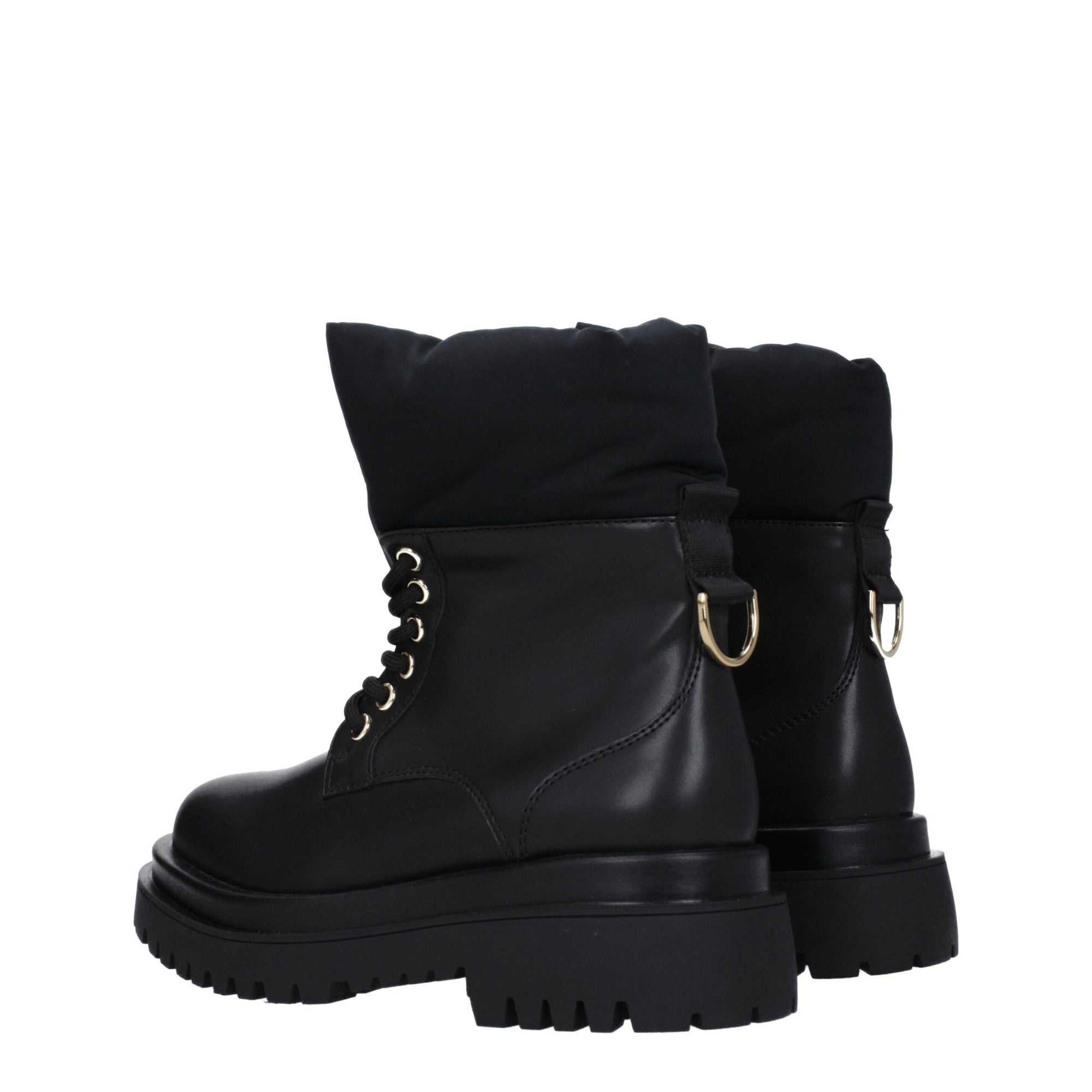 Versace Jeans Black Polyethylene Ankle Boots