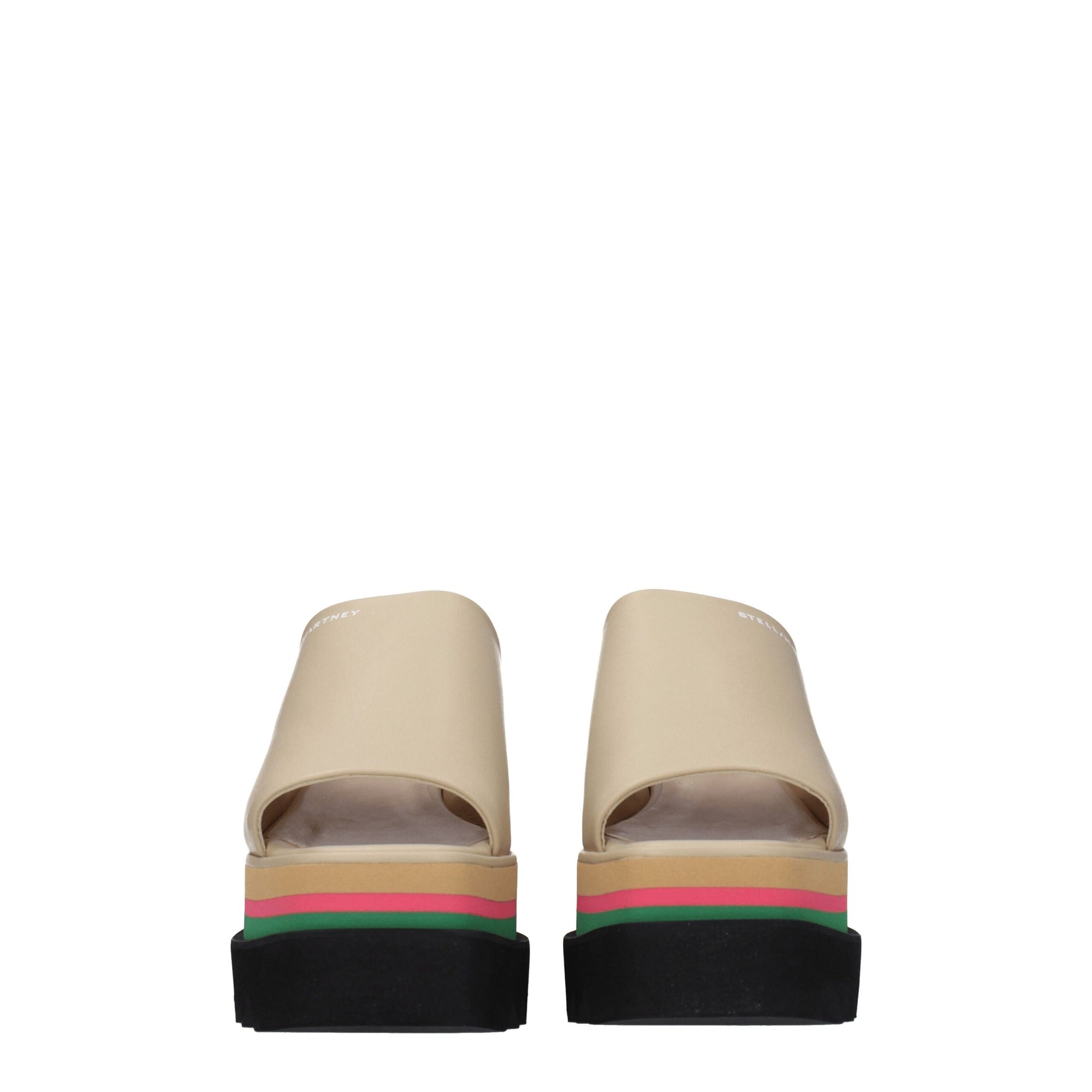 Stella McCartney Beige Leather Slippers Sandals