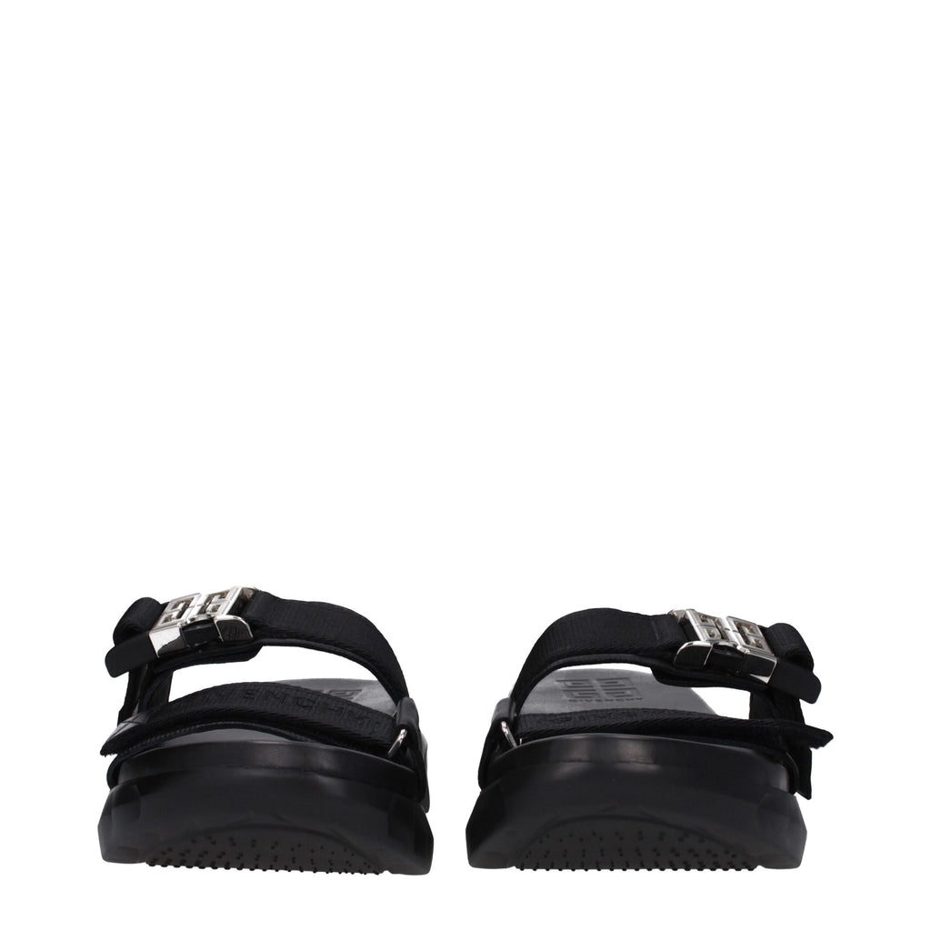 Givenchy Black Fabric Slippers Sandals