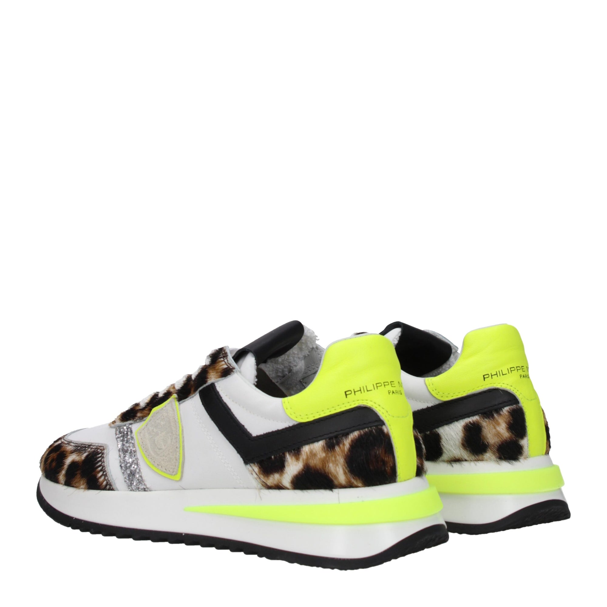 Philippe Model White Fabric Athletic Sneakers