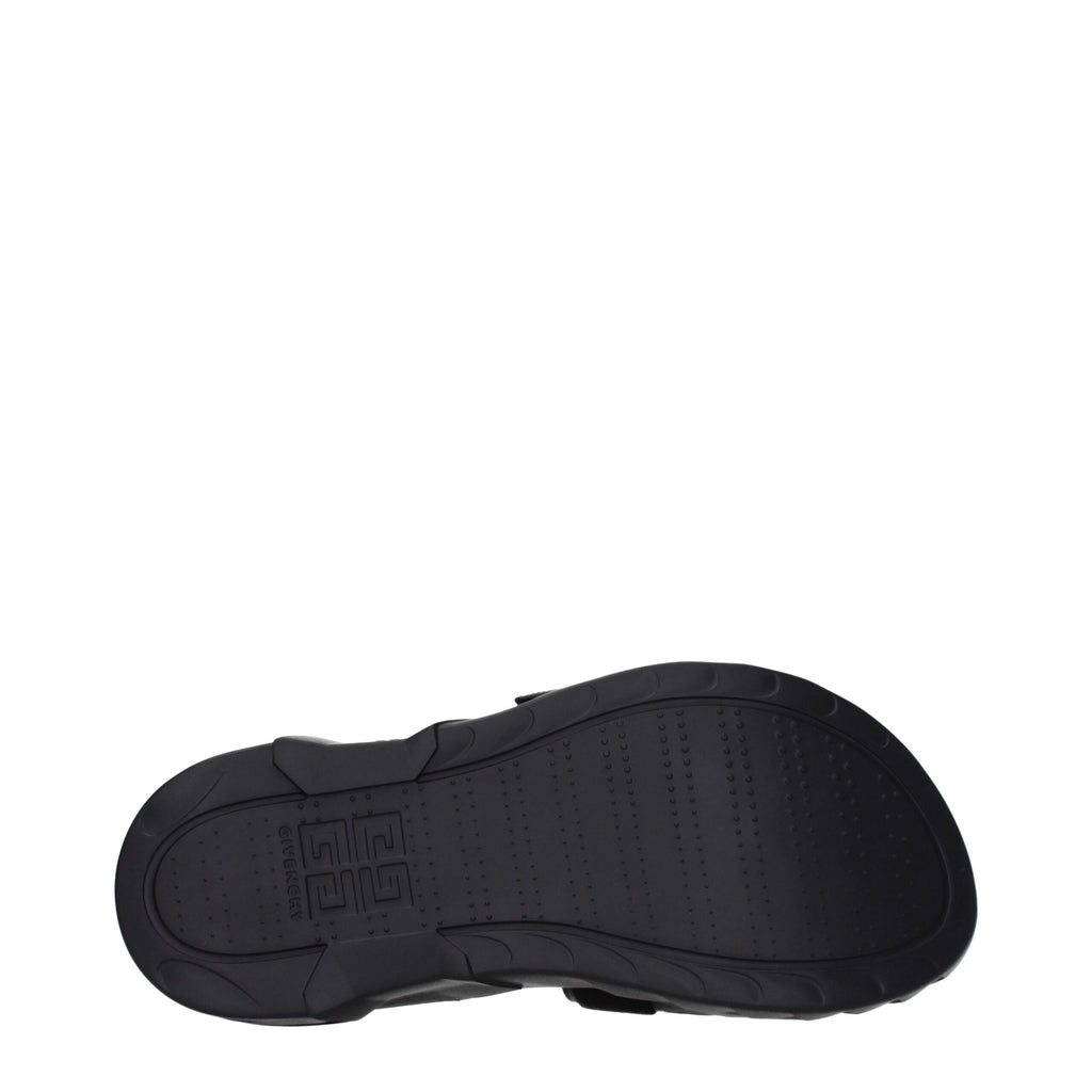 Givenchy Black Fabric Slippers Sandals