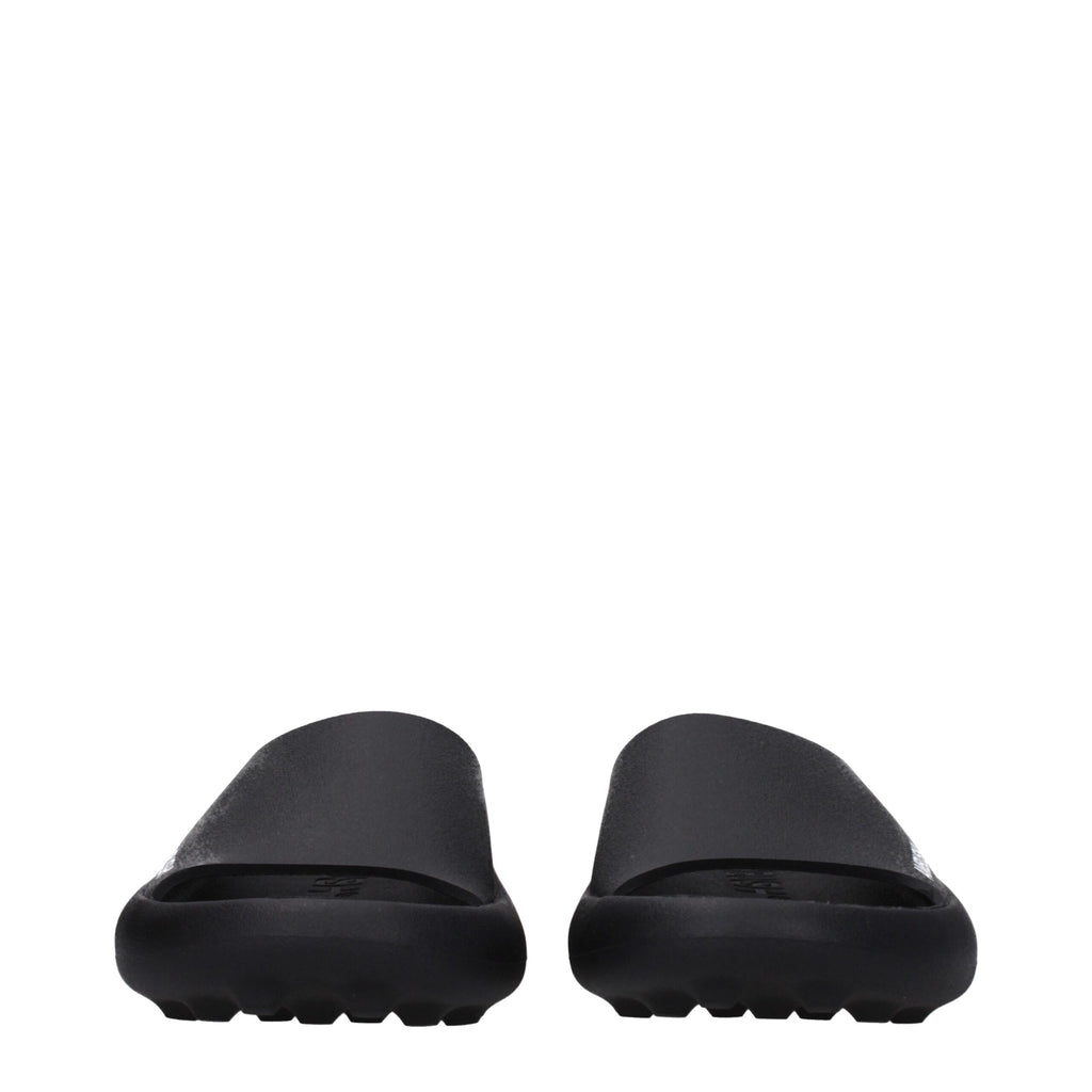 Ambush Black Cotton Slippers Sandals
