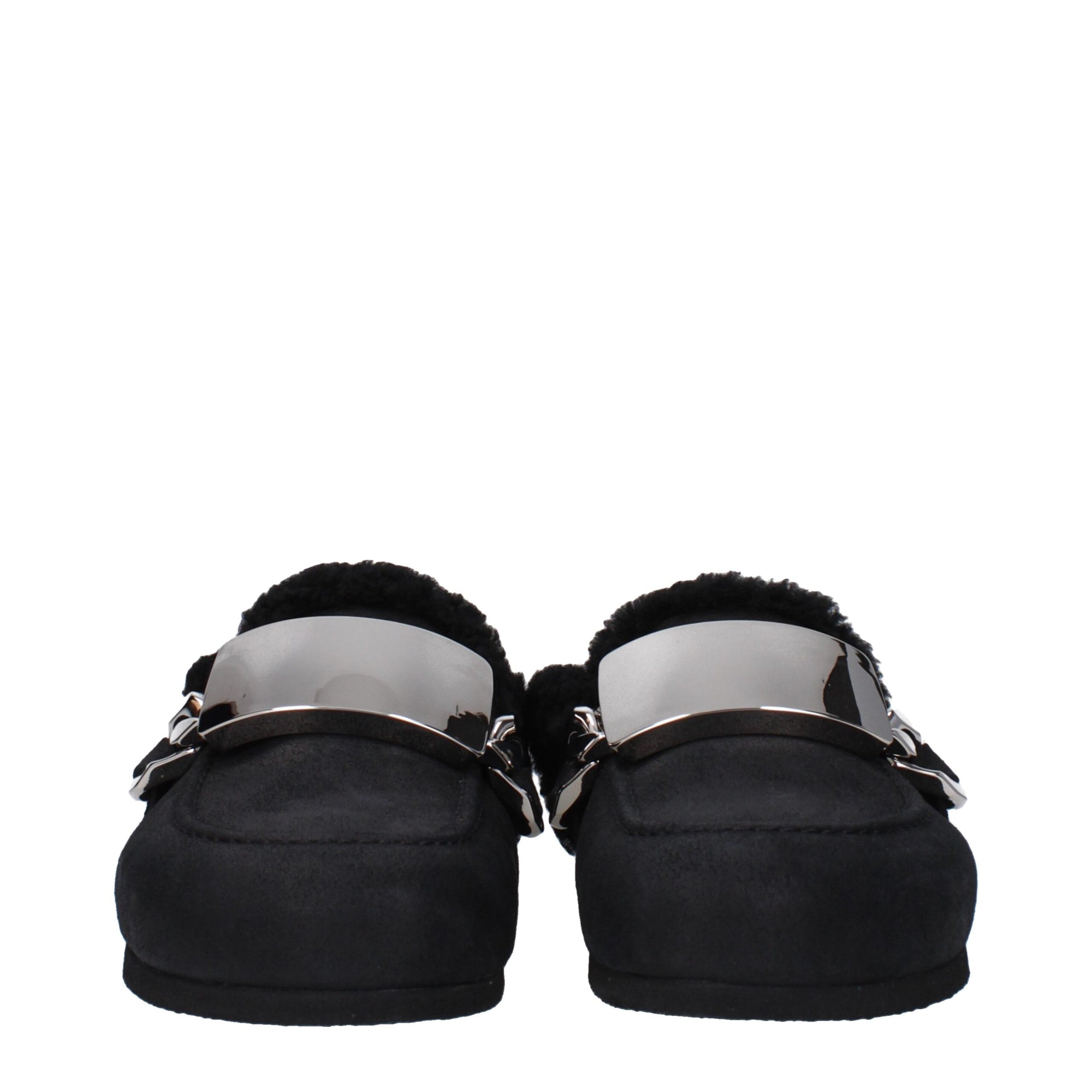 Jw Anderson Black Leather Slippers Sandals