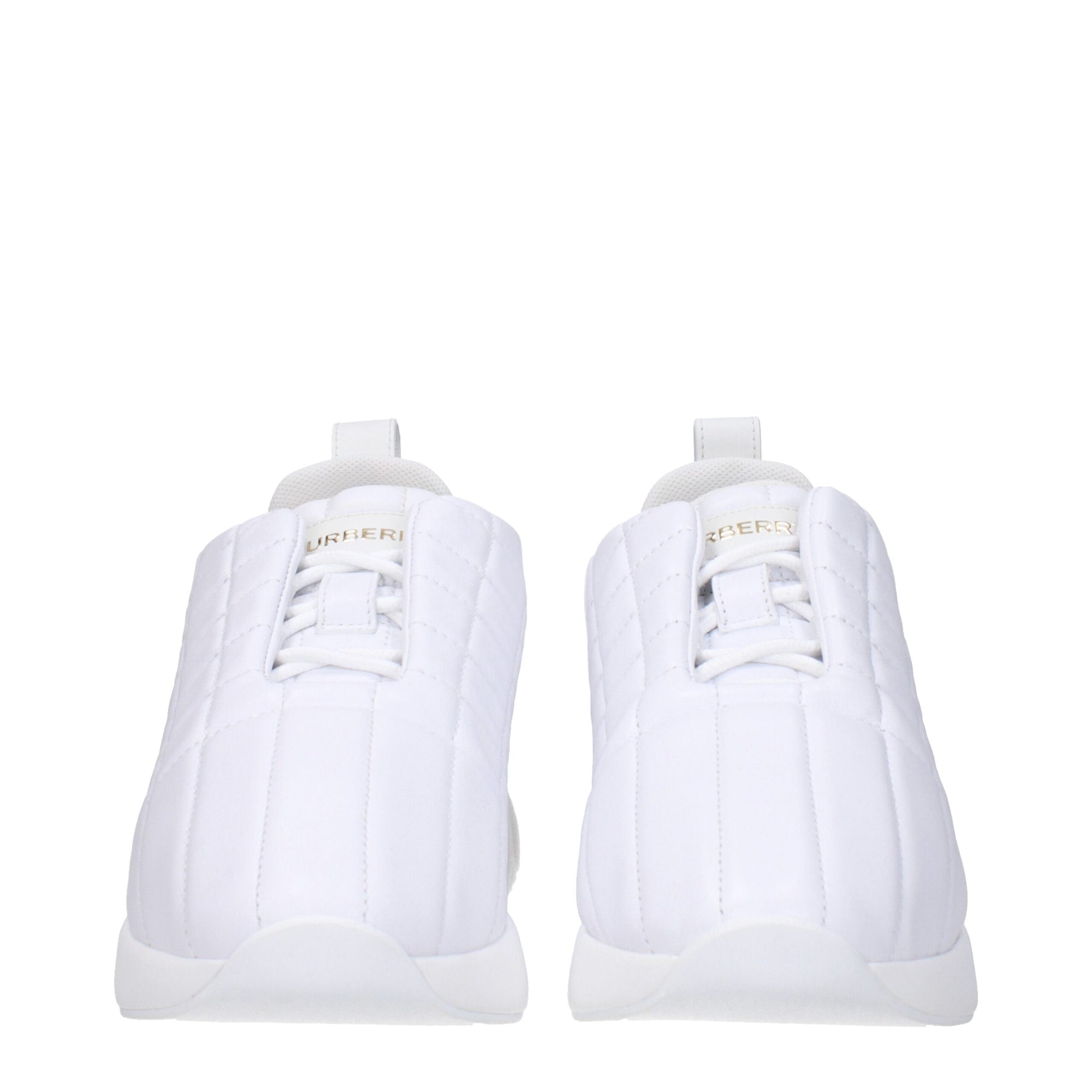 Burberry White Leather Sneakers