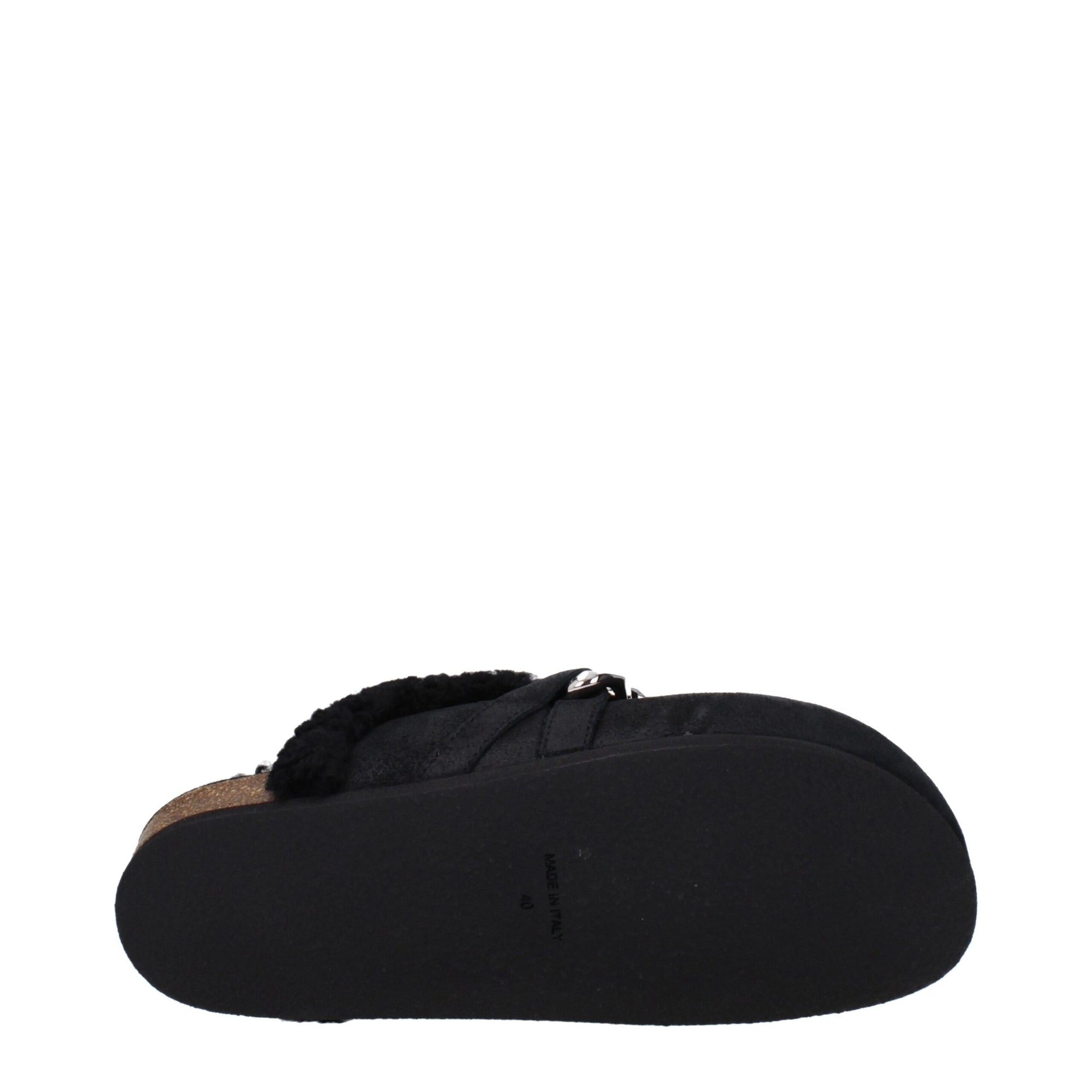 Jw Anderson Black Leather Slippers Sandals