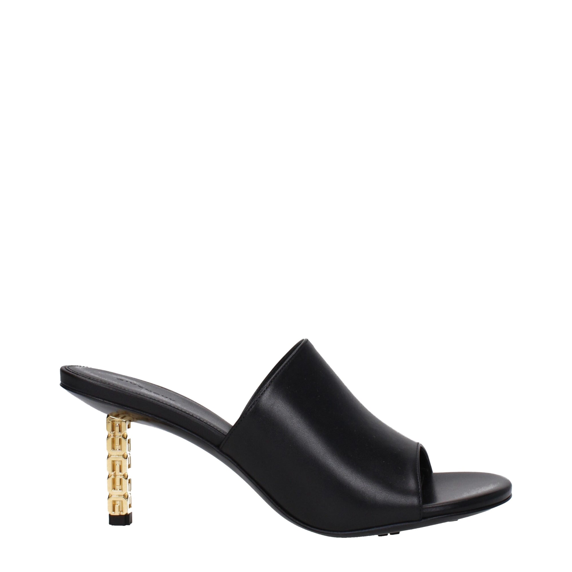 Givenchy Black Leather Stiletto Heels Sandals