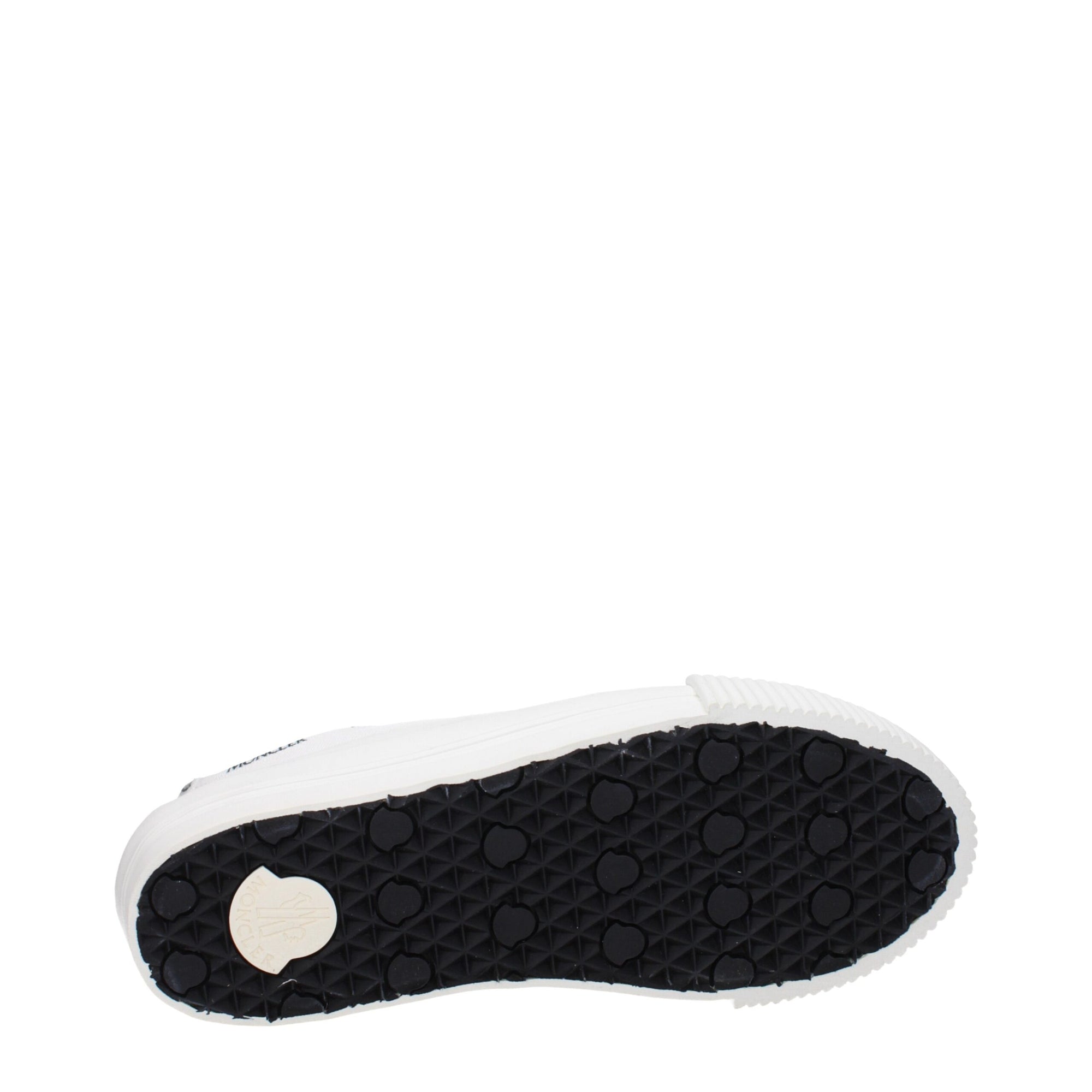 Moncler White Fabric Low Tops