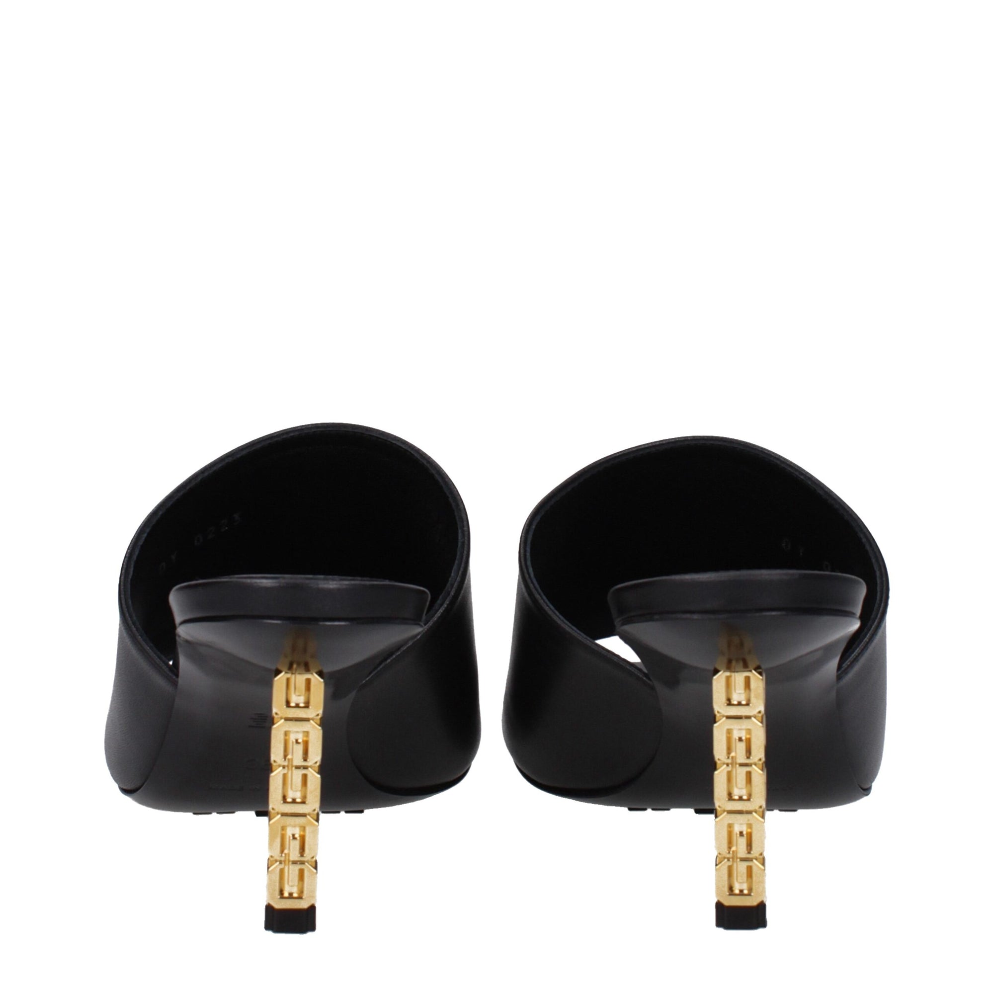 Givenchy Black Leather Stiletto Heels Sandals