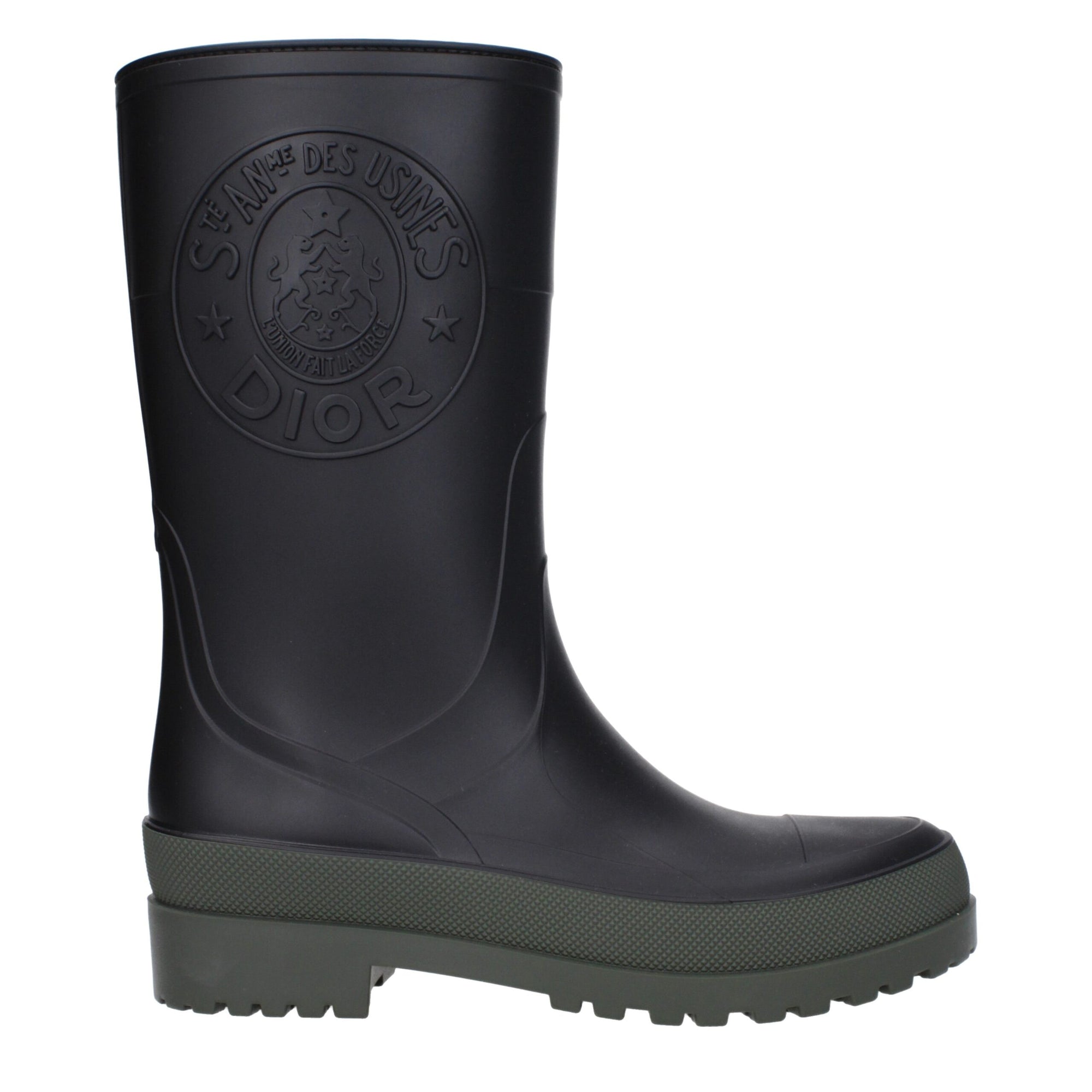 Christian Dior Black Cotton Rain Boots