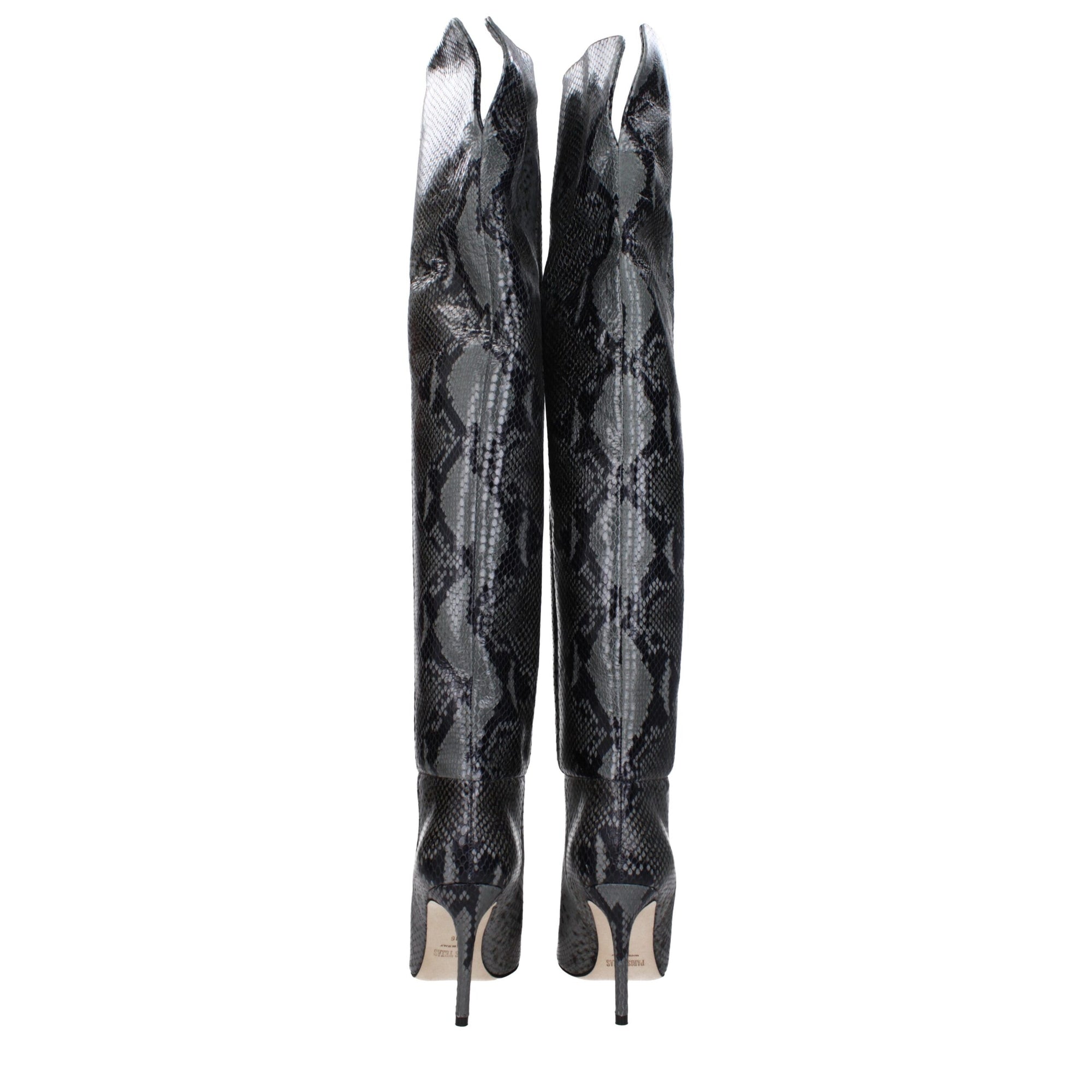 Paris Texas Gray Leather Over The Knee