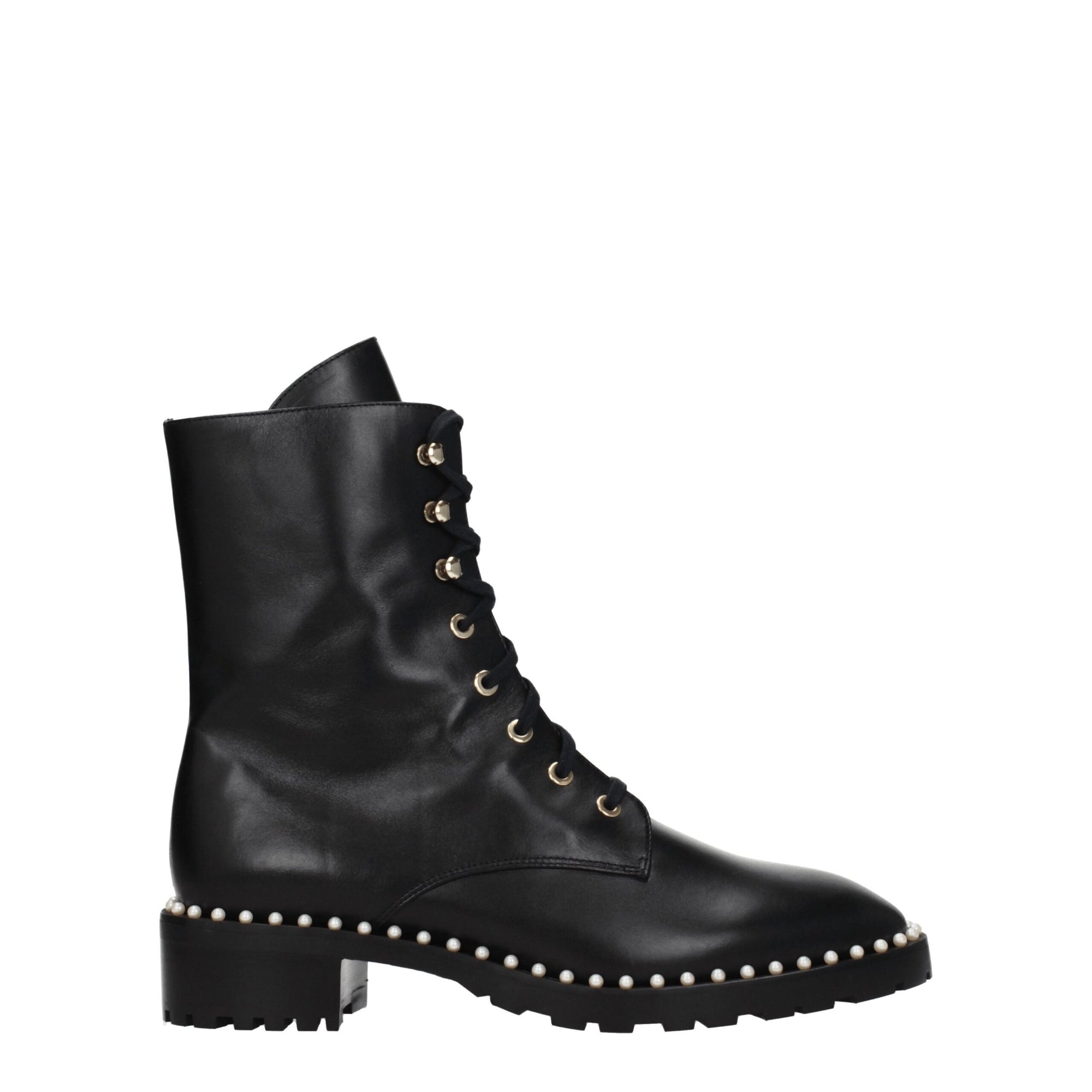 Stuart Weitzman Black Leather Ankle Boots