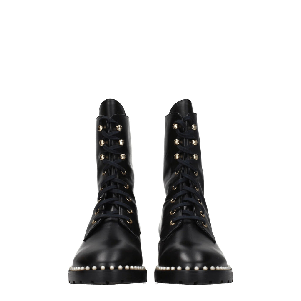 Stuart Weitzman Black Leather Ankle Boots