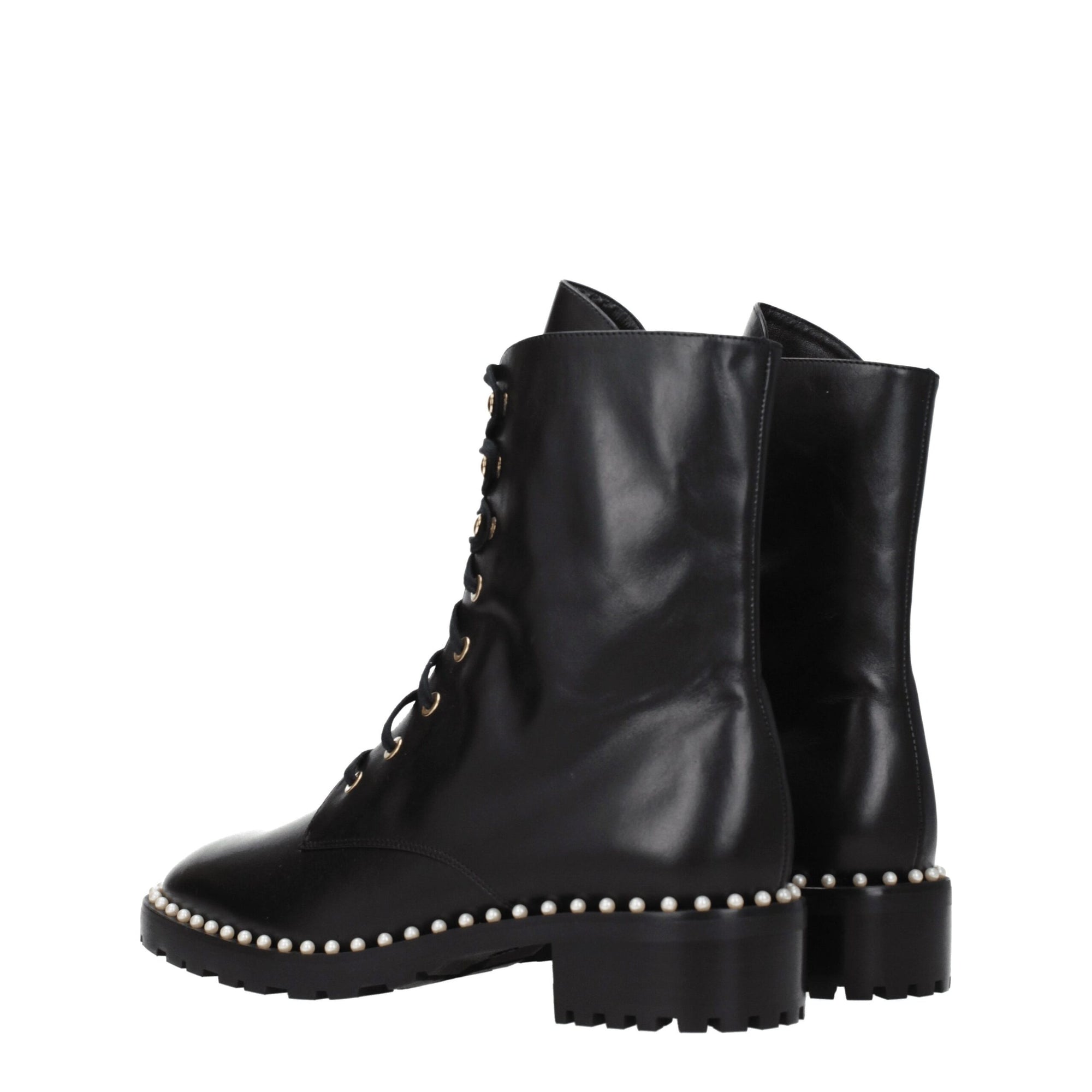 Stuart Weitzman Black Leather Ankle Boots