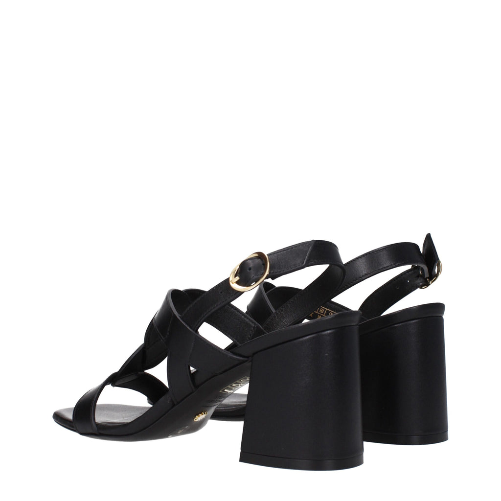 Stuart Weitzman Black Leather Platforms