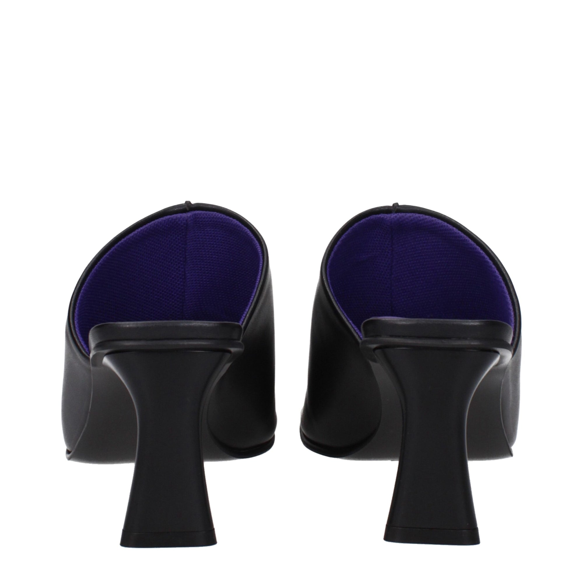 Stella McCartney Black Leather Stiletto Heels Sandals