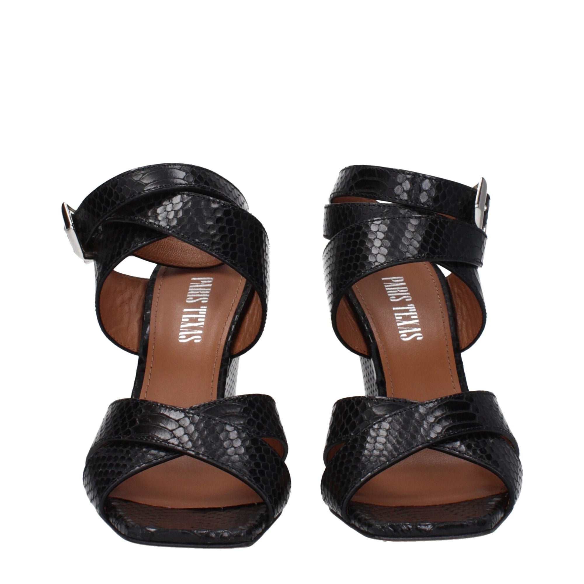 Paris Texas Black Leather Platforms