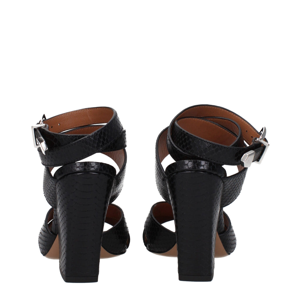 Paris Texas Black Leather Platforms