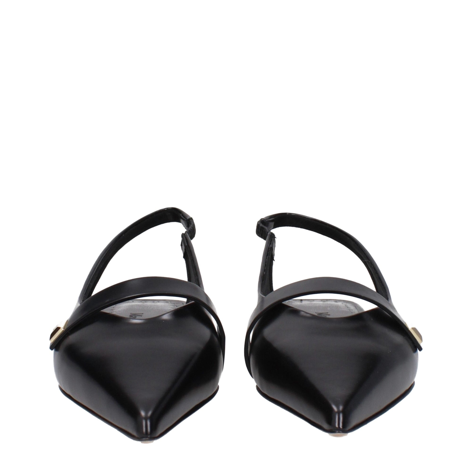 Max Mara Black Leather Ballet Flats