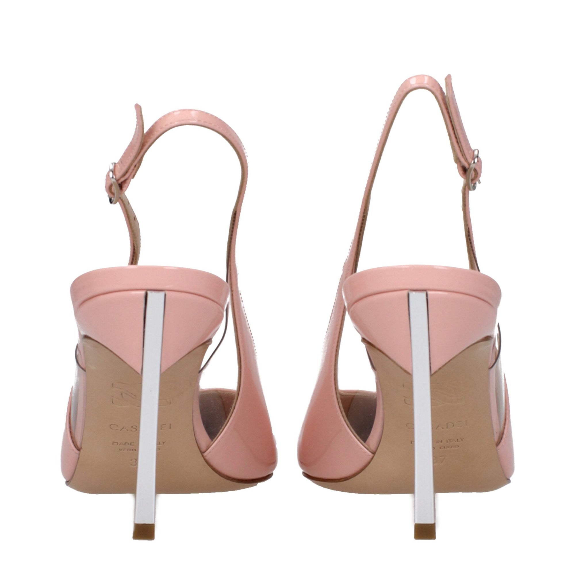 Casadei Pink Leather High Heel Pumps