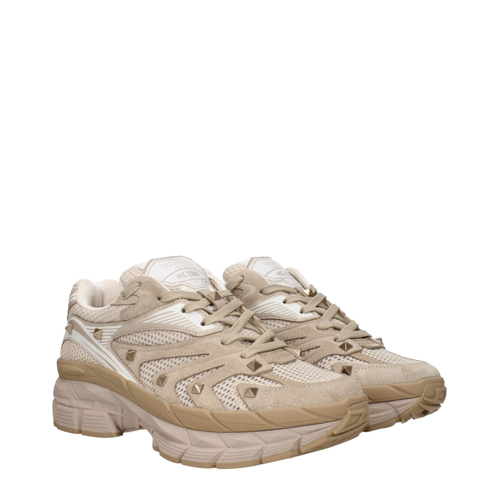 Valentino Garavani Beige Fabric Low Tops