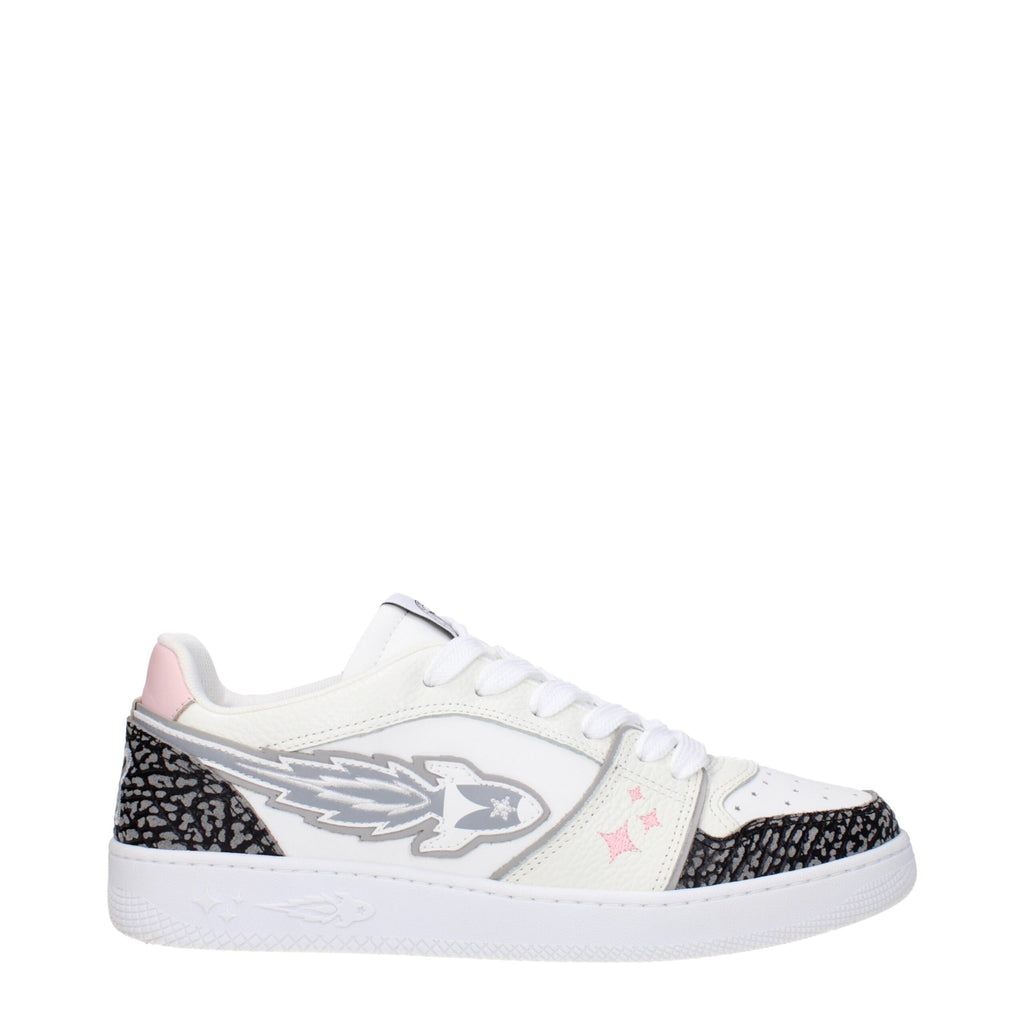 Enterprise Japan White Leather Athletic Sneakers