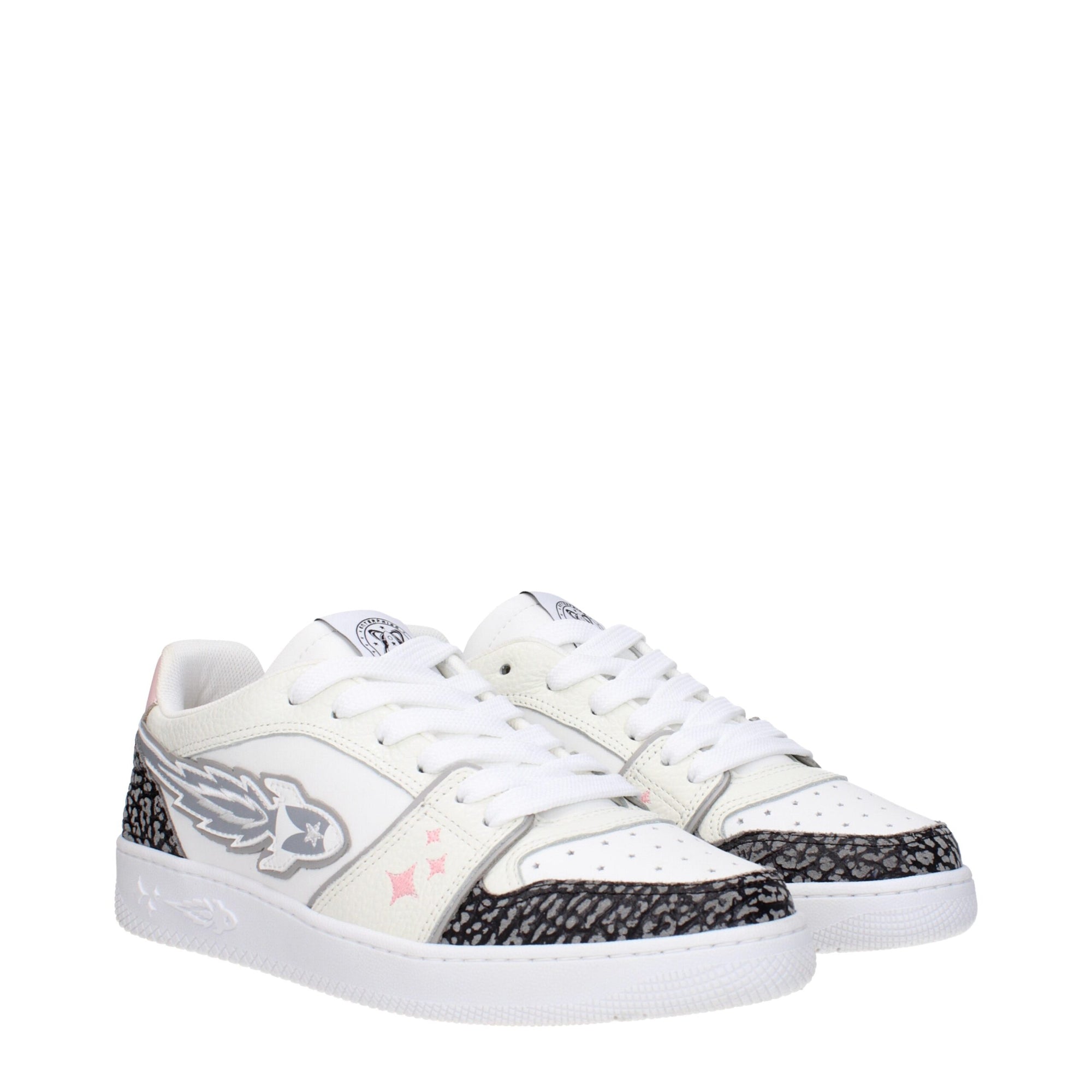Enterprise Japan White Leather Athletic Sneakers
