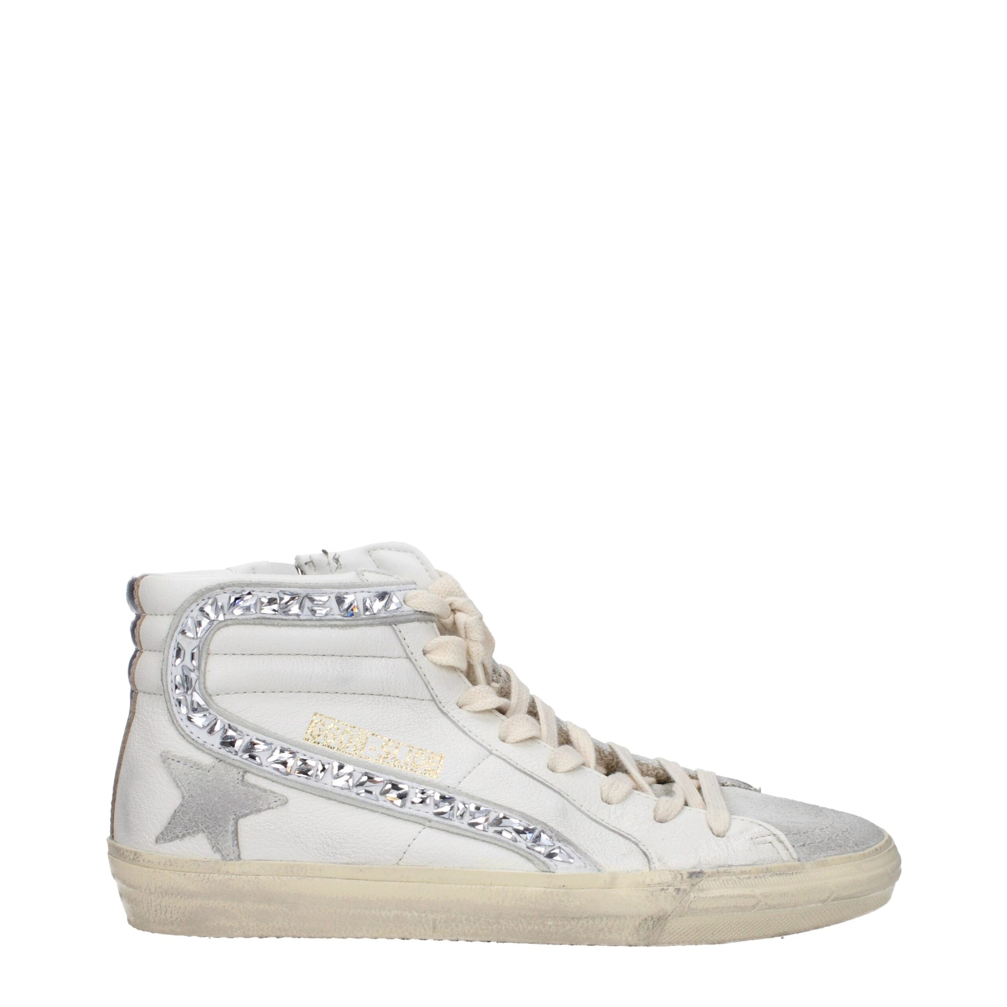 Golden Goose White Leather High Tops
