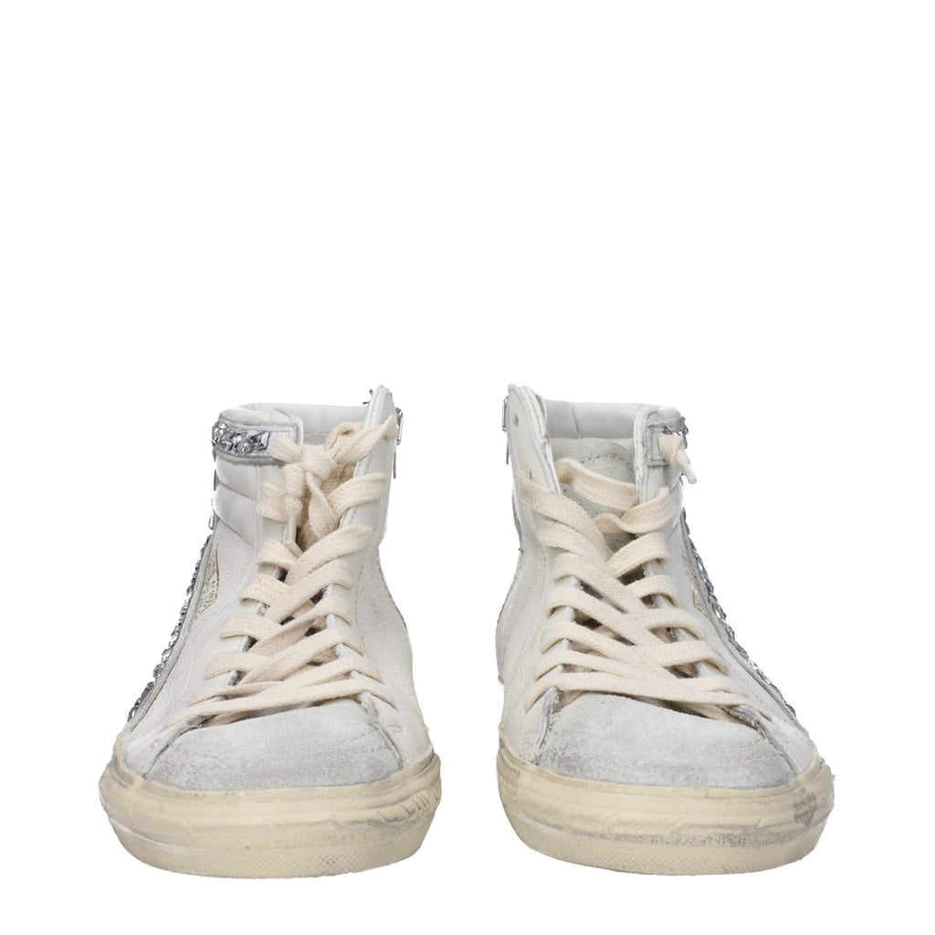 Golden Goose White Leather High Tops