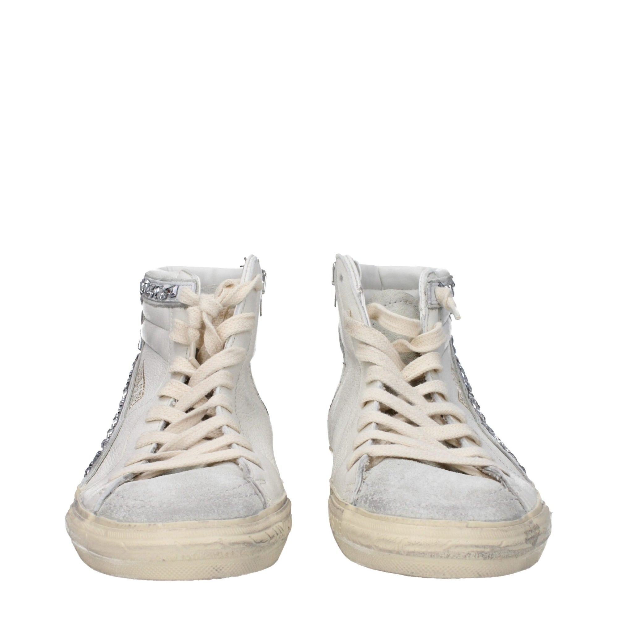 Golden Goose White Leather High Tops