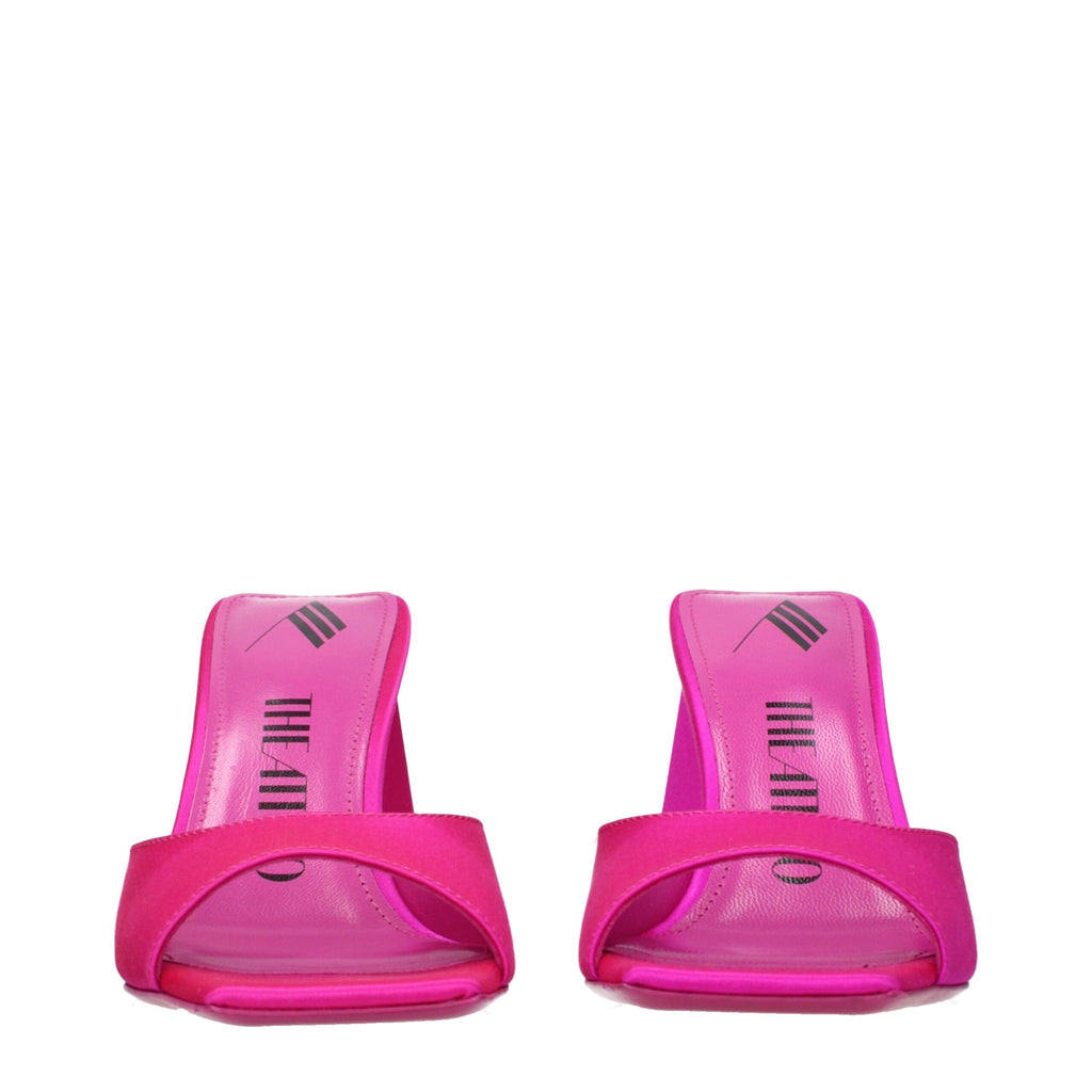 The Attico Pink Satin Stiletto Heels Sandals