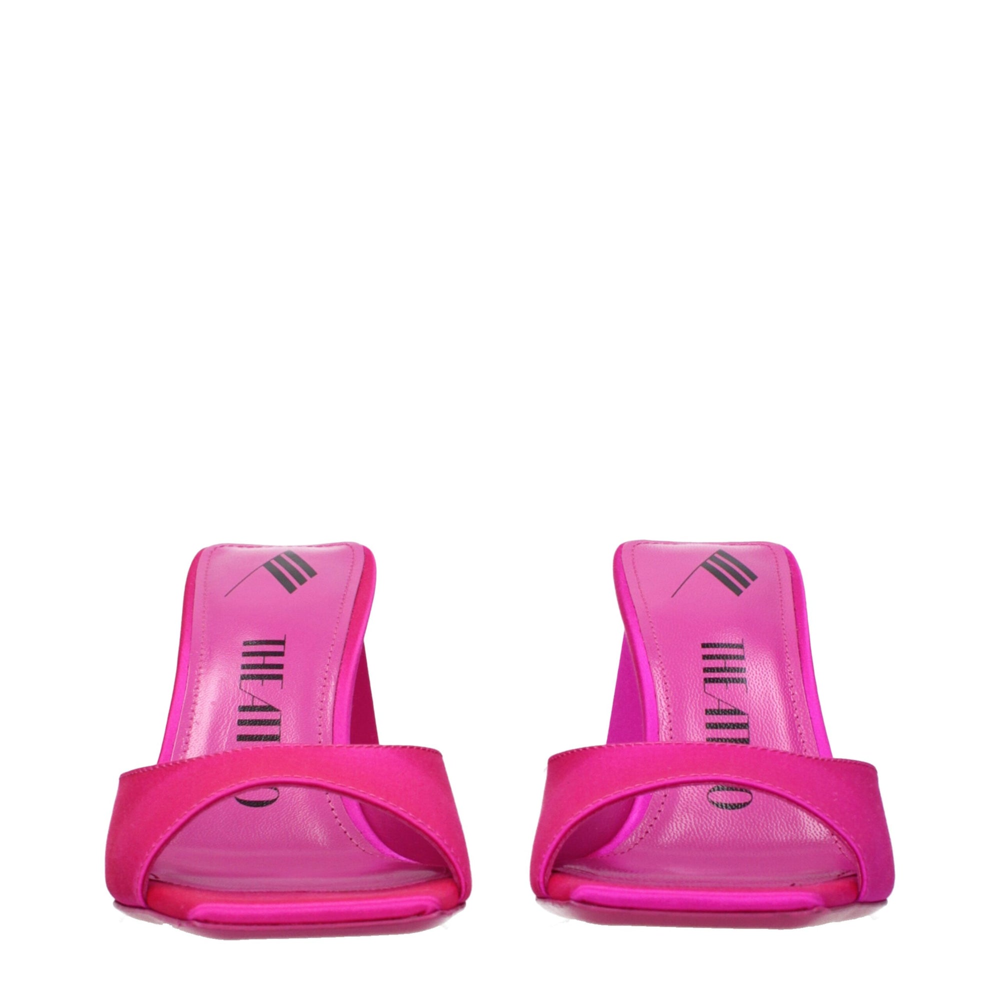 The Attico Pink Satin Stiletto Heels Sandals