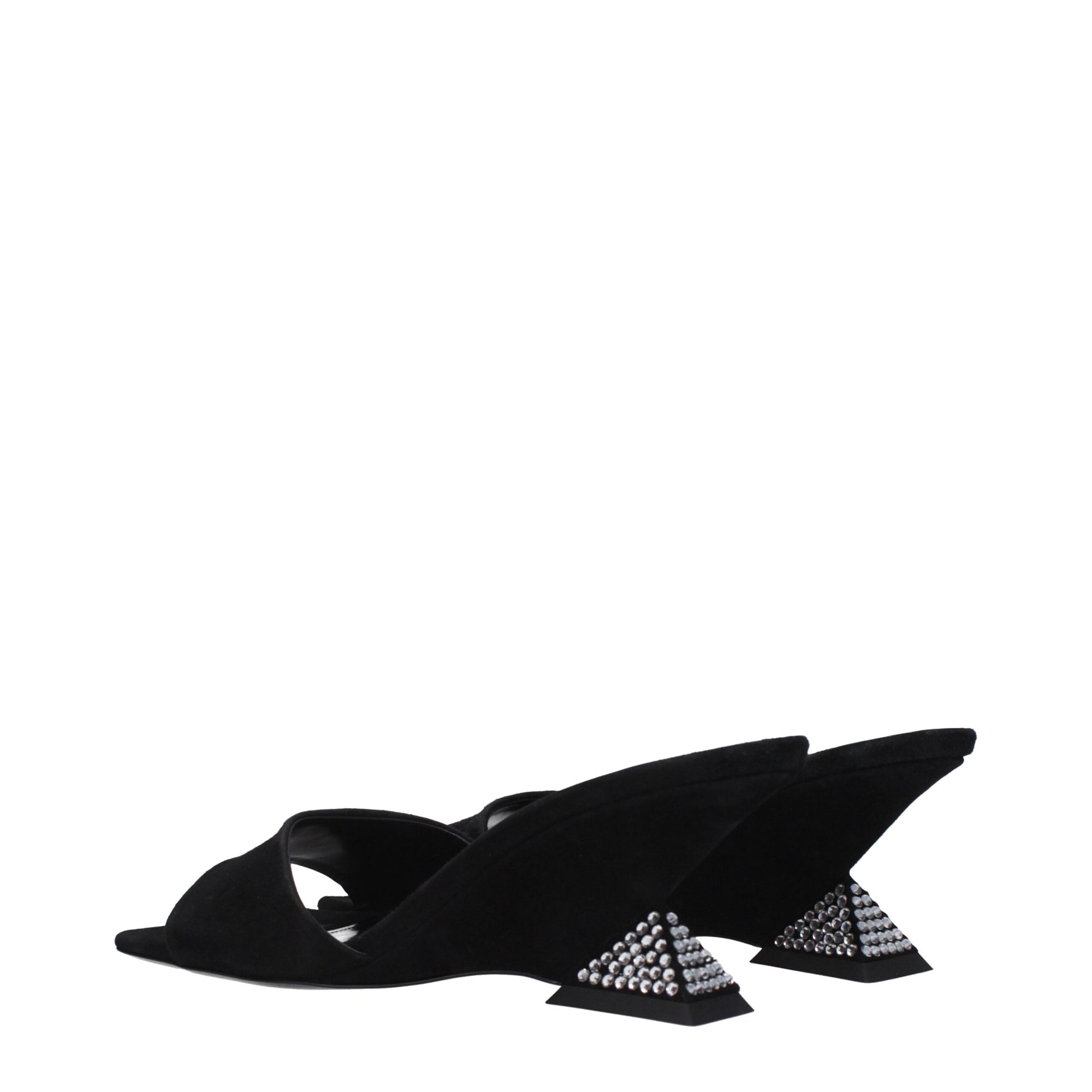 The Attico Black Leather Platforms