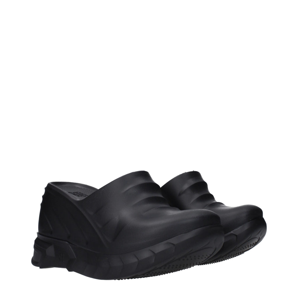 Givenchy Black Cotton Slippers Sandals