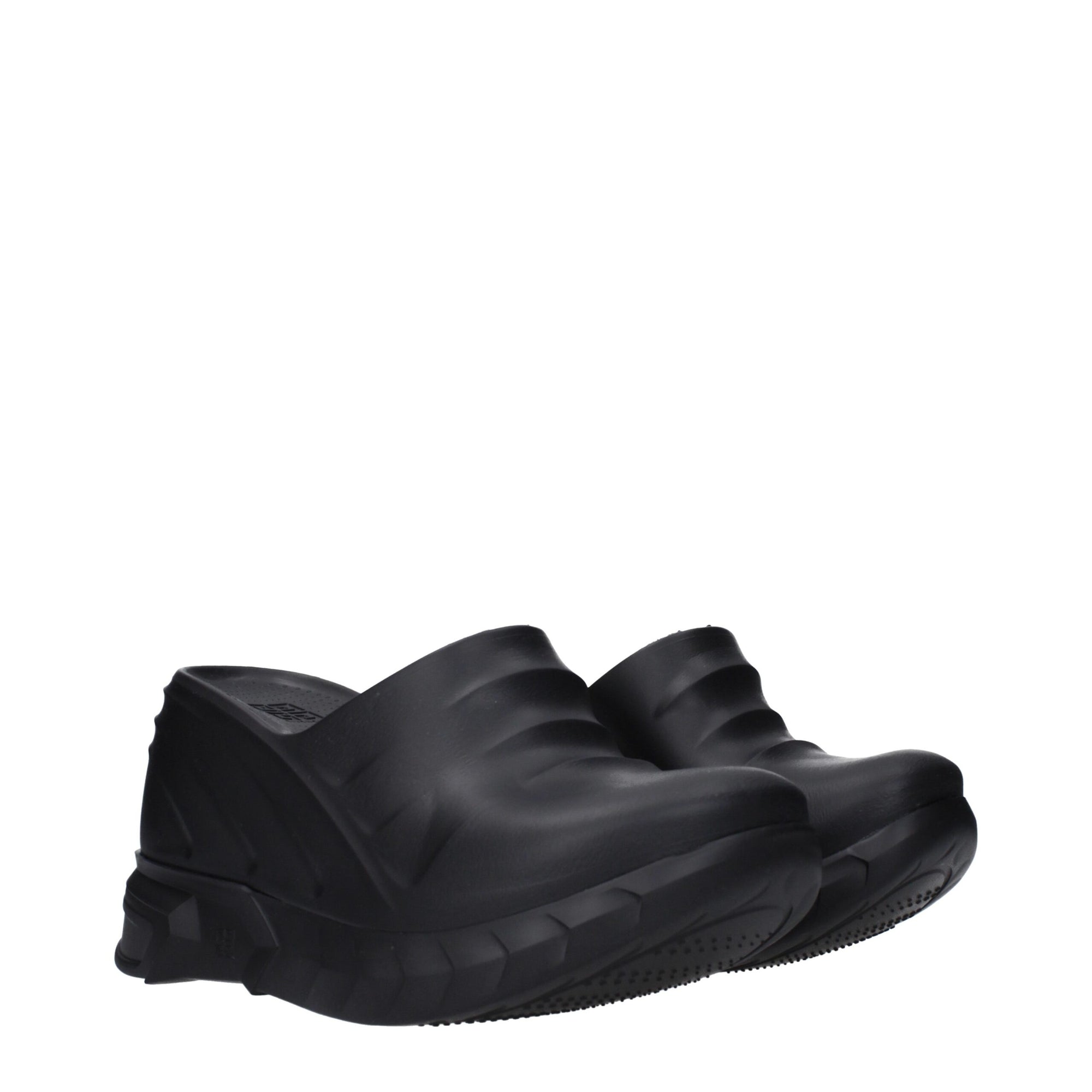 Givenchy Black Cotton Slippers Sandals