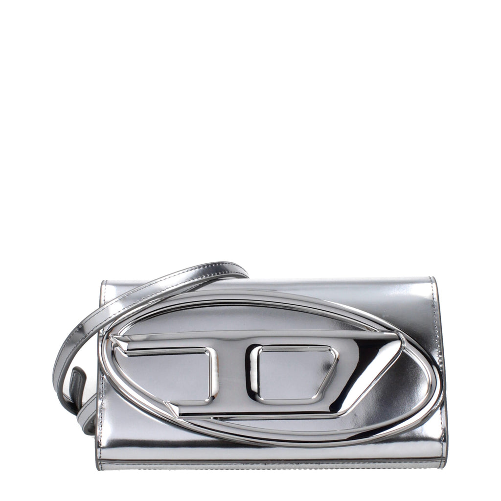 Diesel Gray Leather Clutch Bags