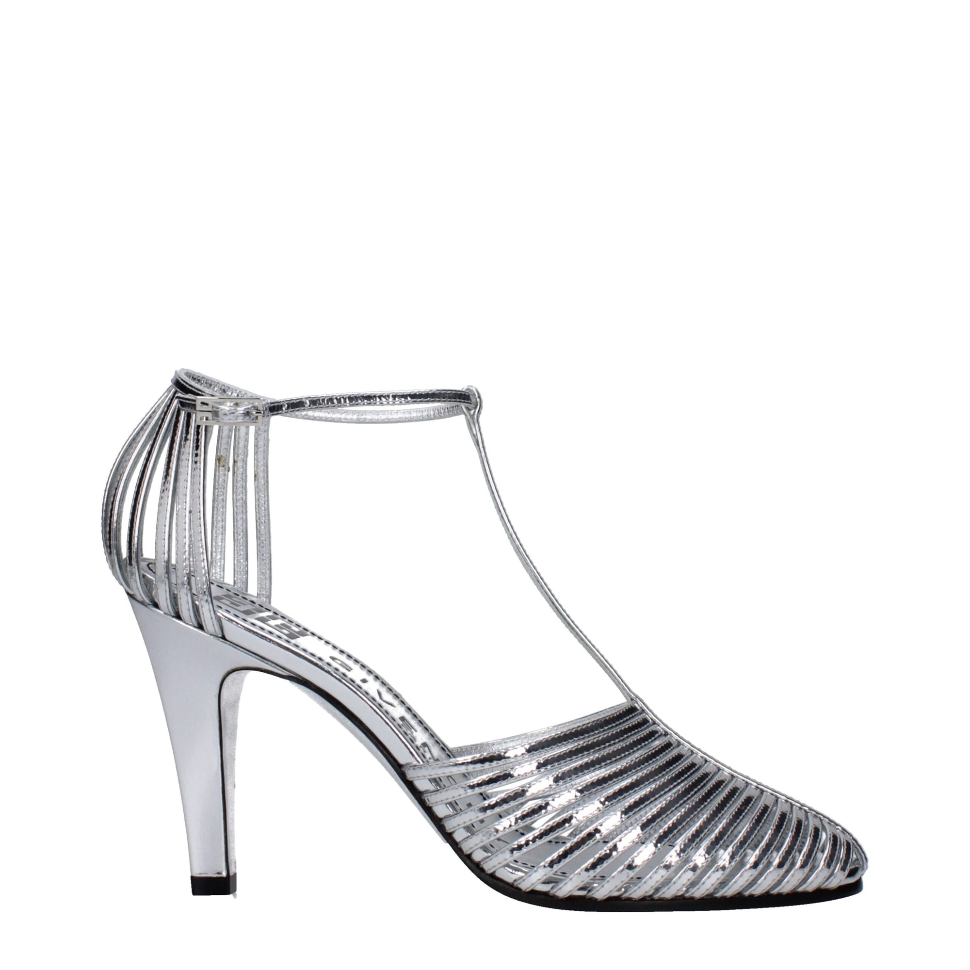 Givenchy Gray Leather Stiletto Heels Sandals