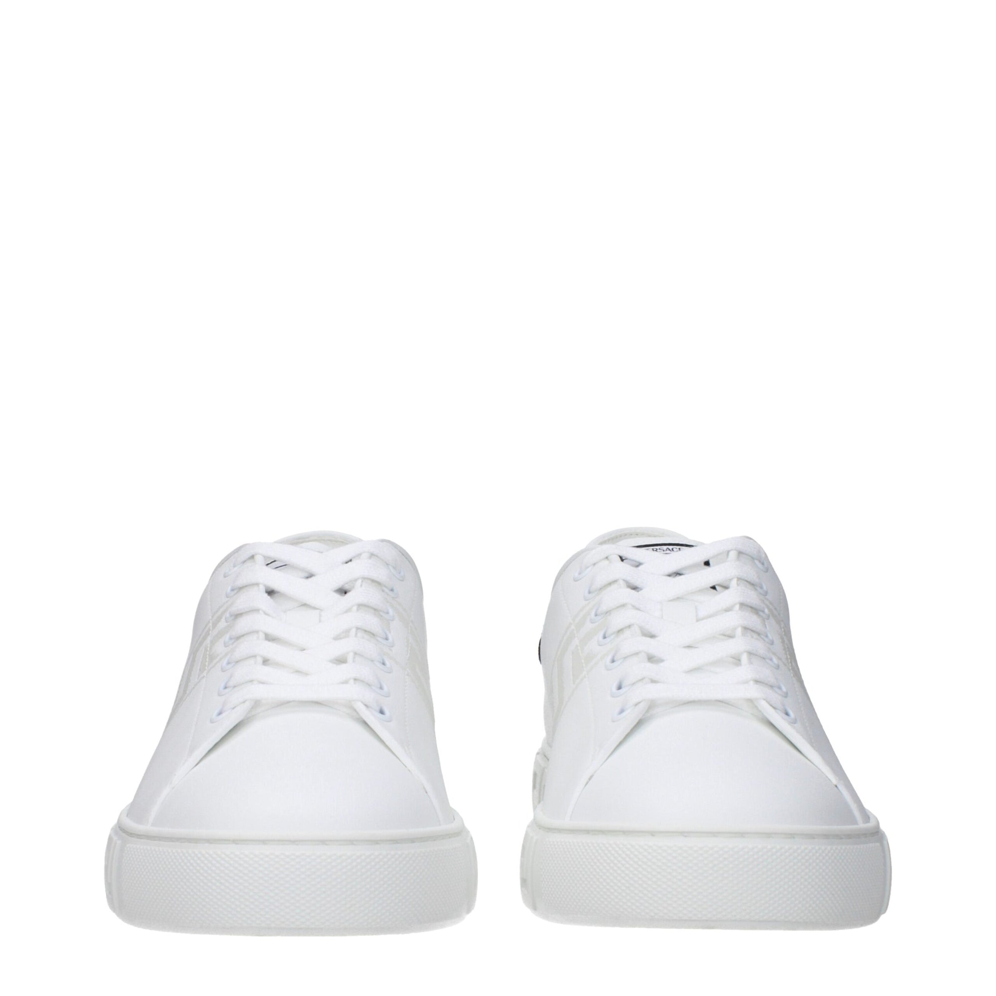Versace White Leather Low Tops