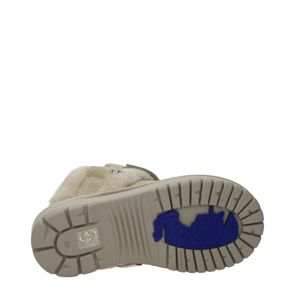 Burberry Green Leather Slippers Sandals