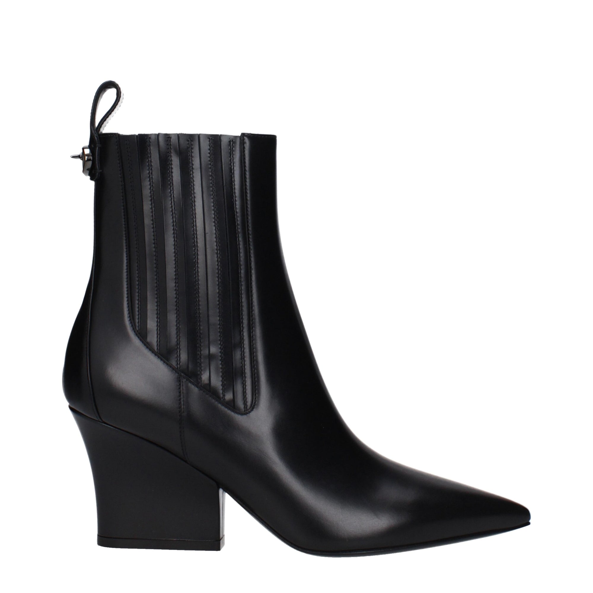 Valentino Garavani Black Leather Ankle Boots
