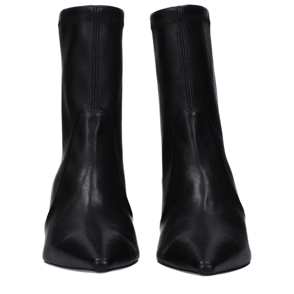 Stuart Weitzman Black Leather Ankle Boots